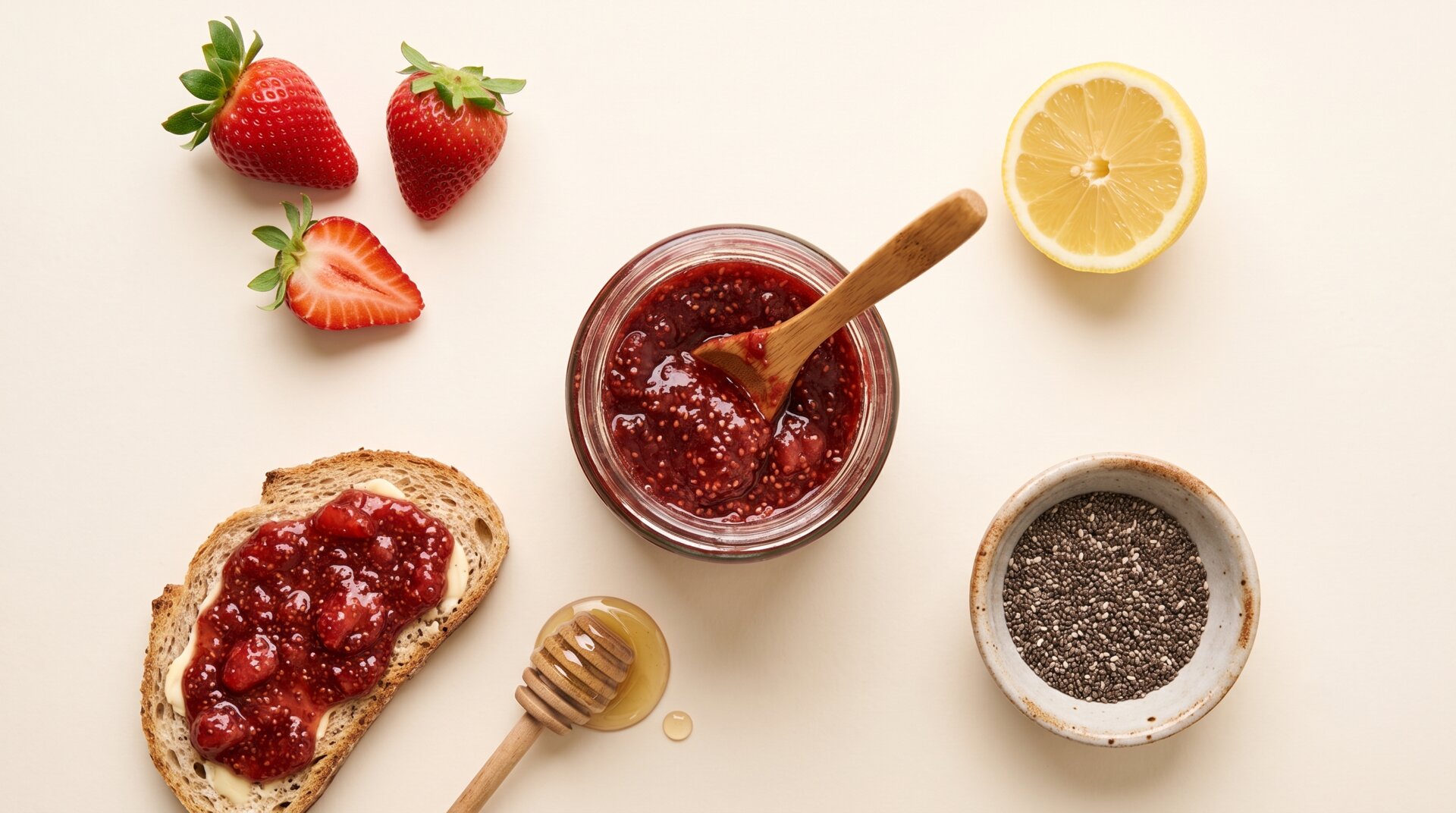 Aardbei-chia-confituur