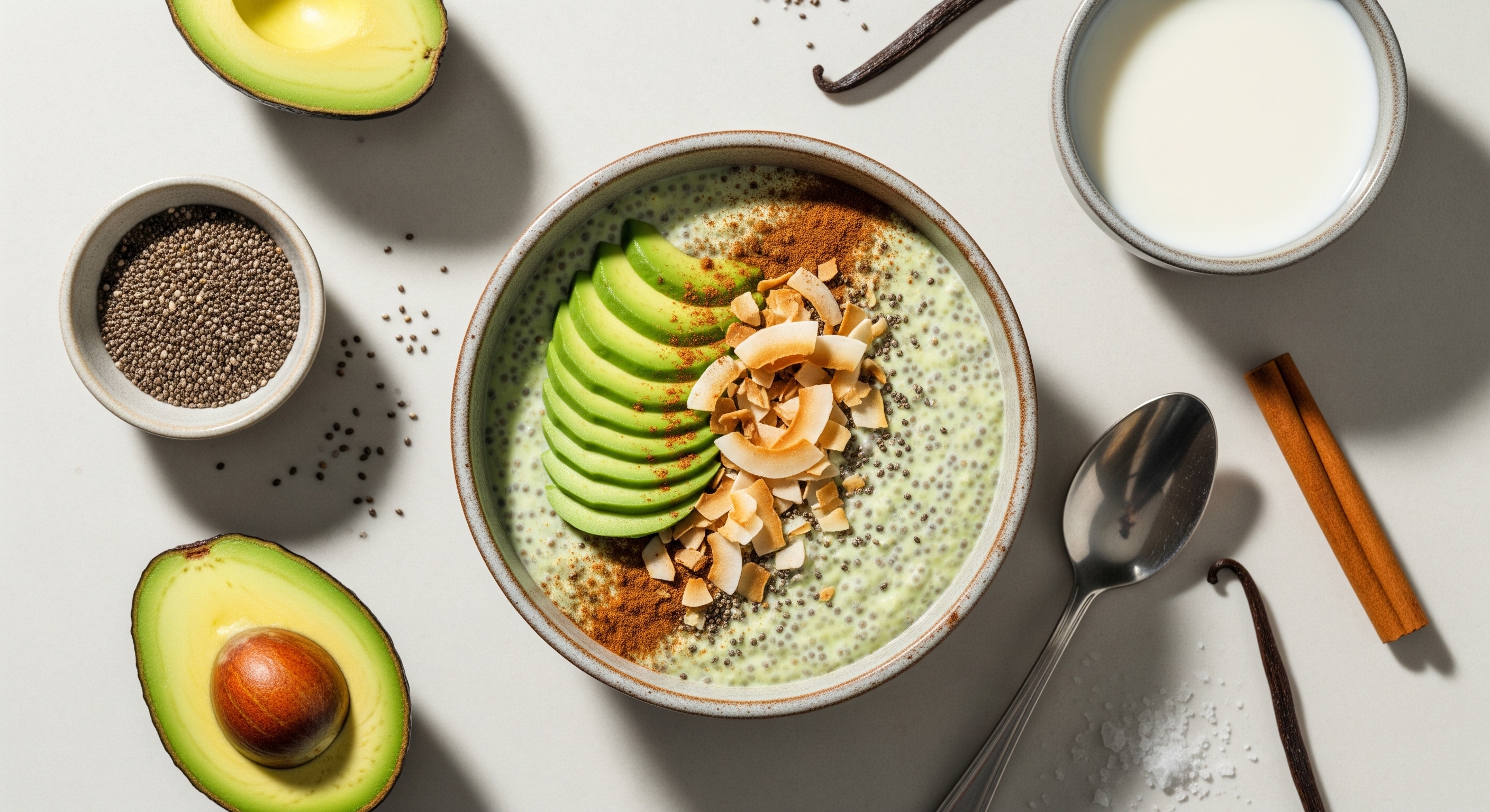 Avocado-Kokos Ontbijtpudding