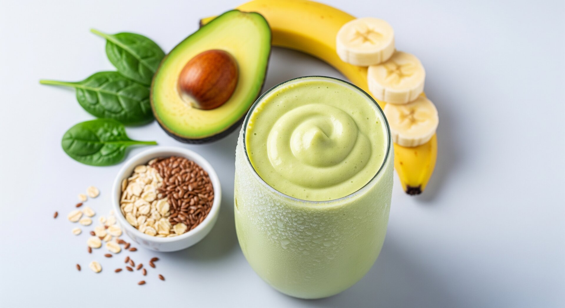 Avocado Spinazie Spieropbouw Shake