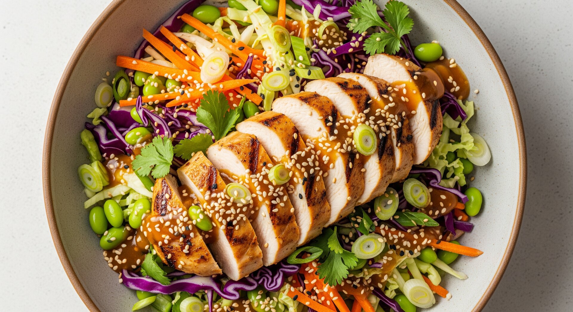 Aziatische Sesam Kip Salade