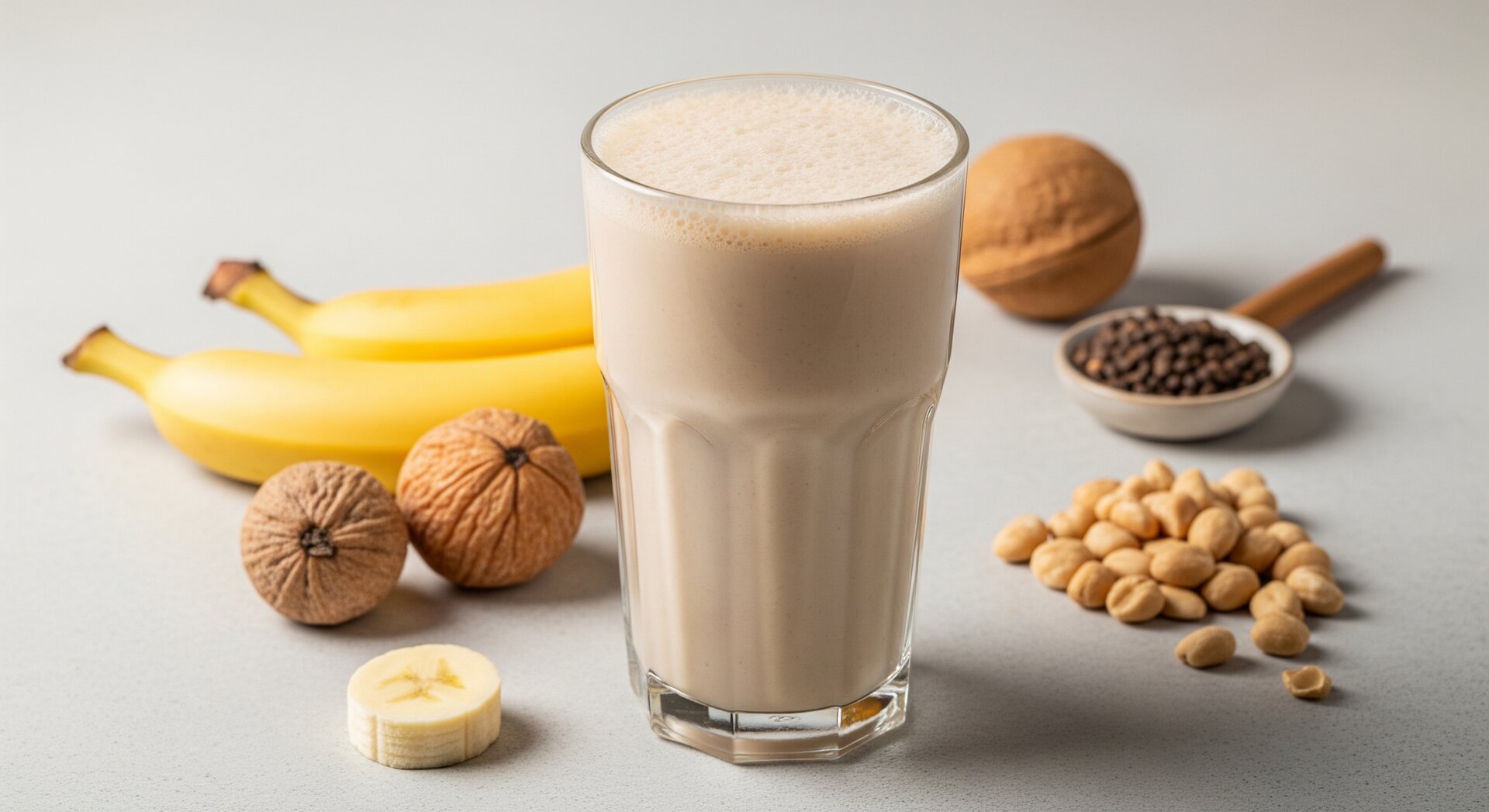 Banaan-Dadel Shake met Walnoten