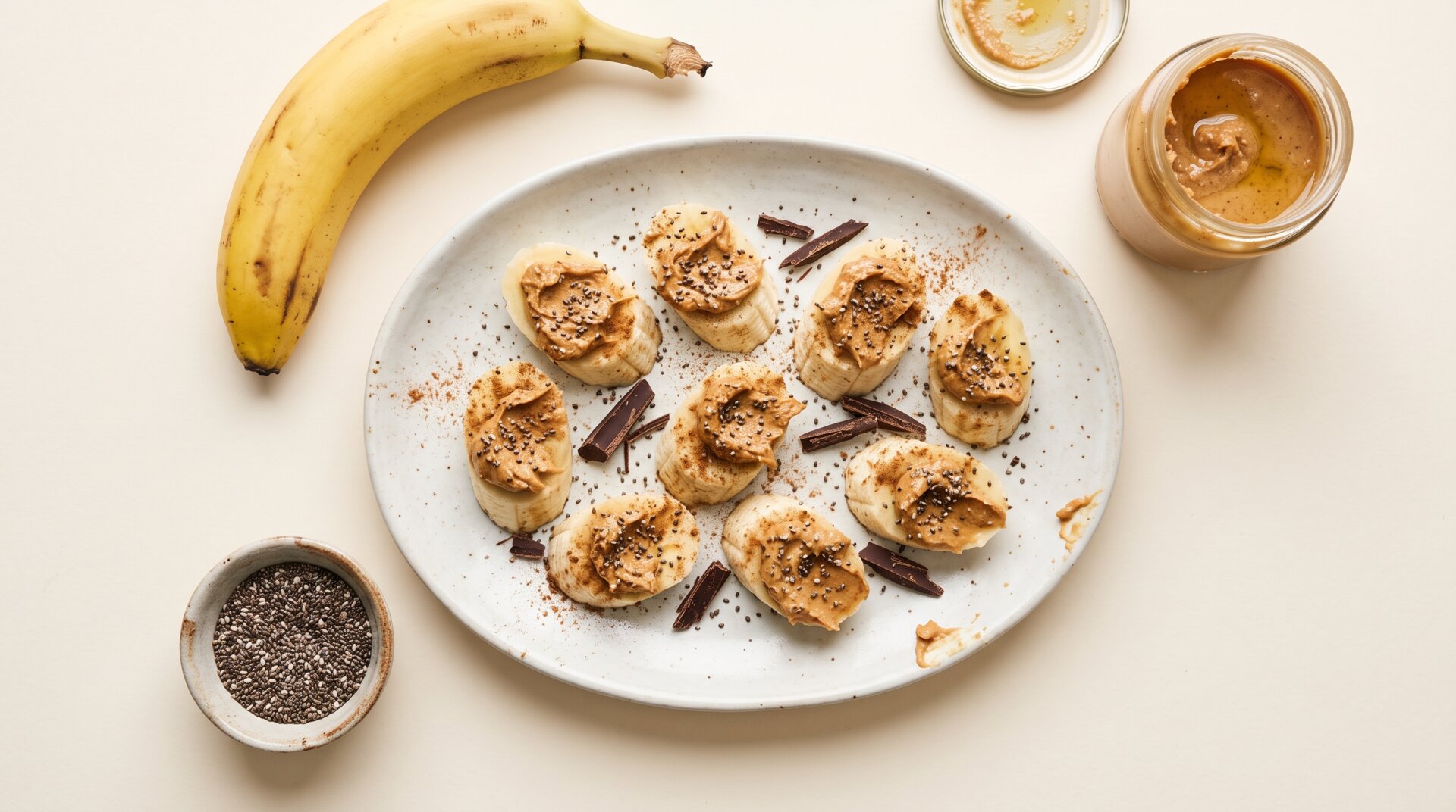 Banaan met Pindakaas en Chiazaad