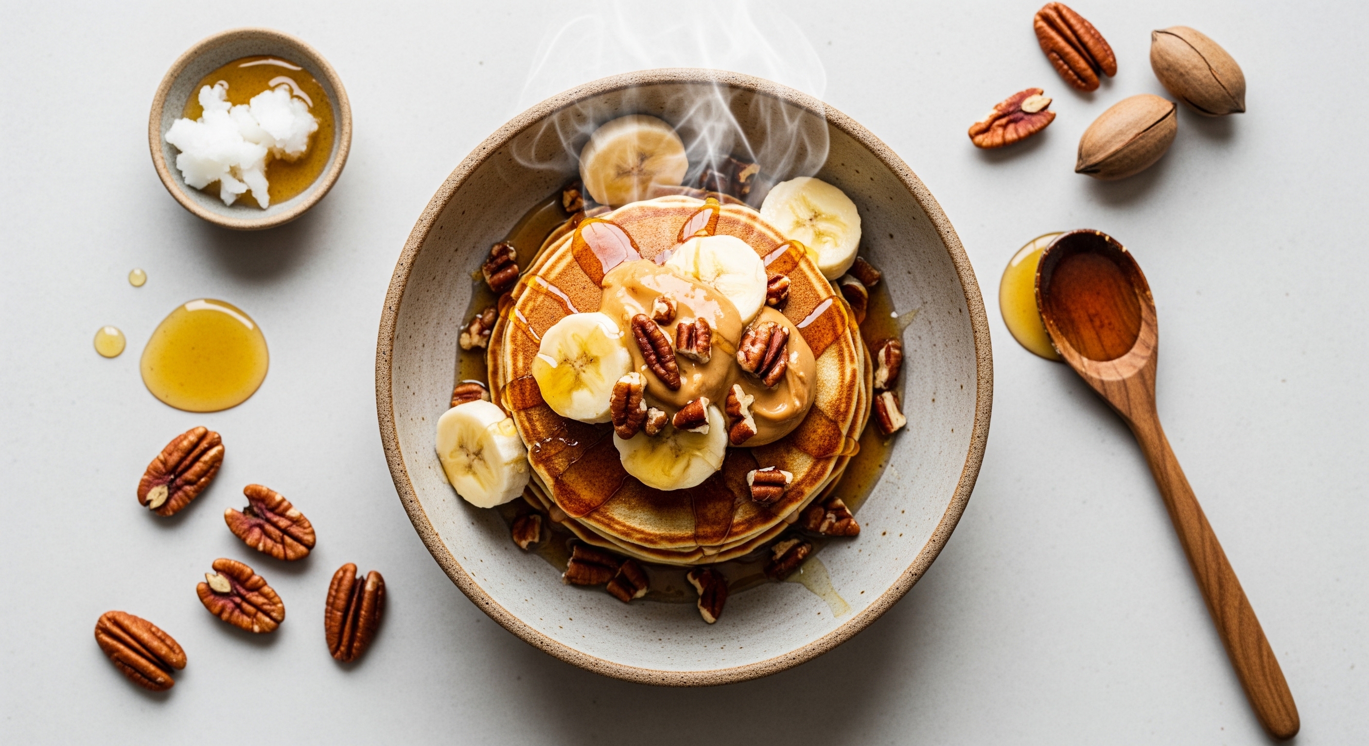 Banaanpannenkoeken met Noten & Honing