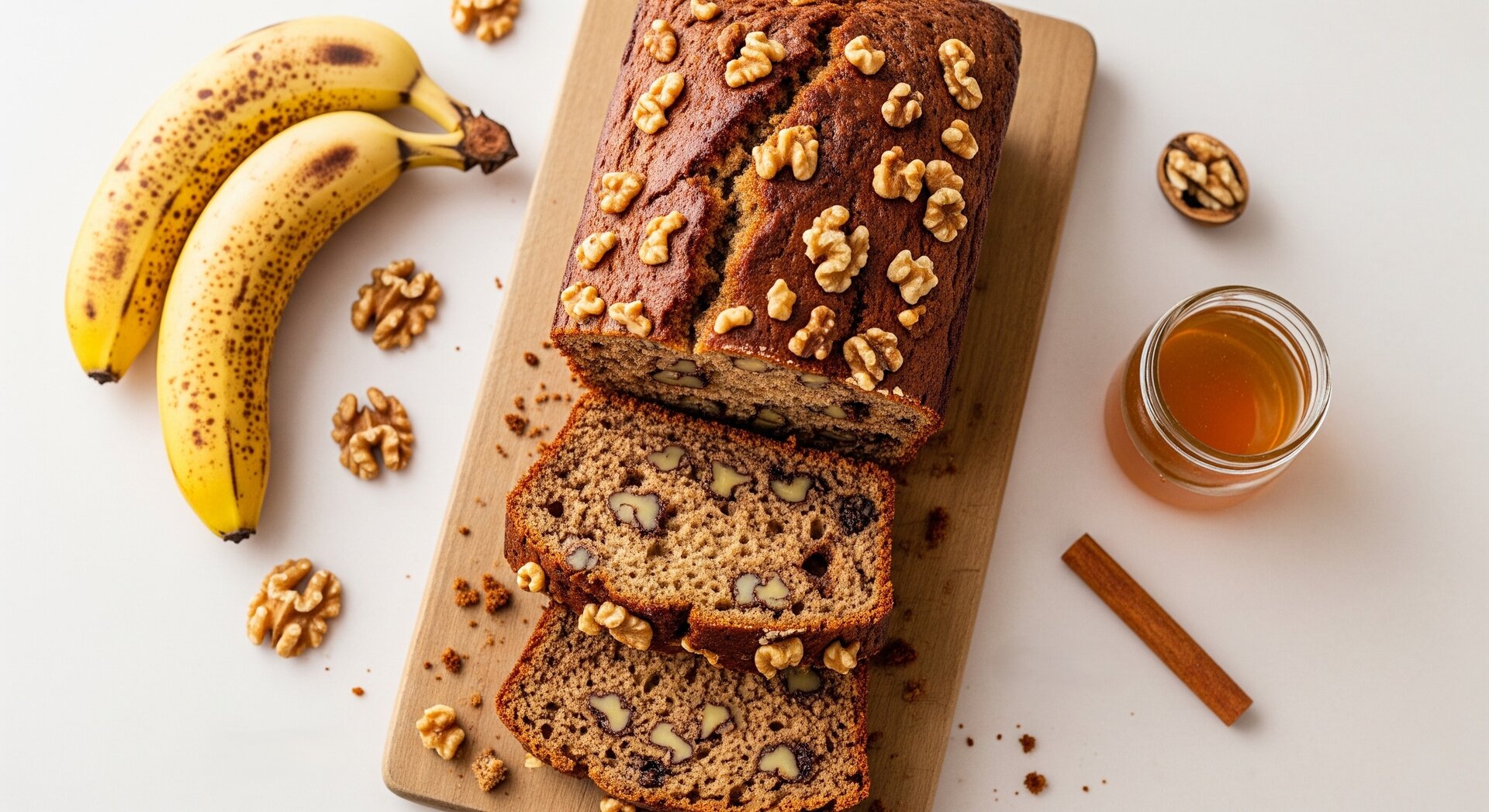 Banana Bread met Walnoten en Kaneel