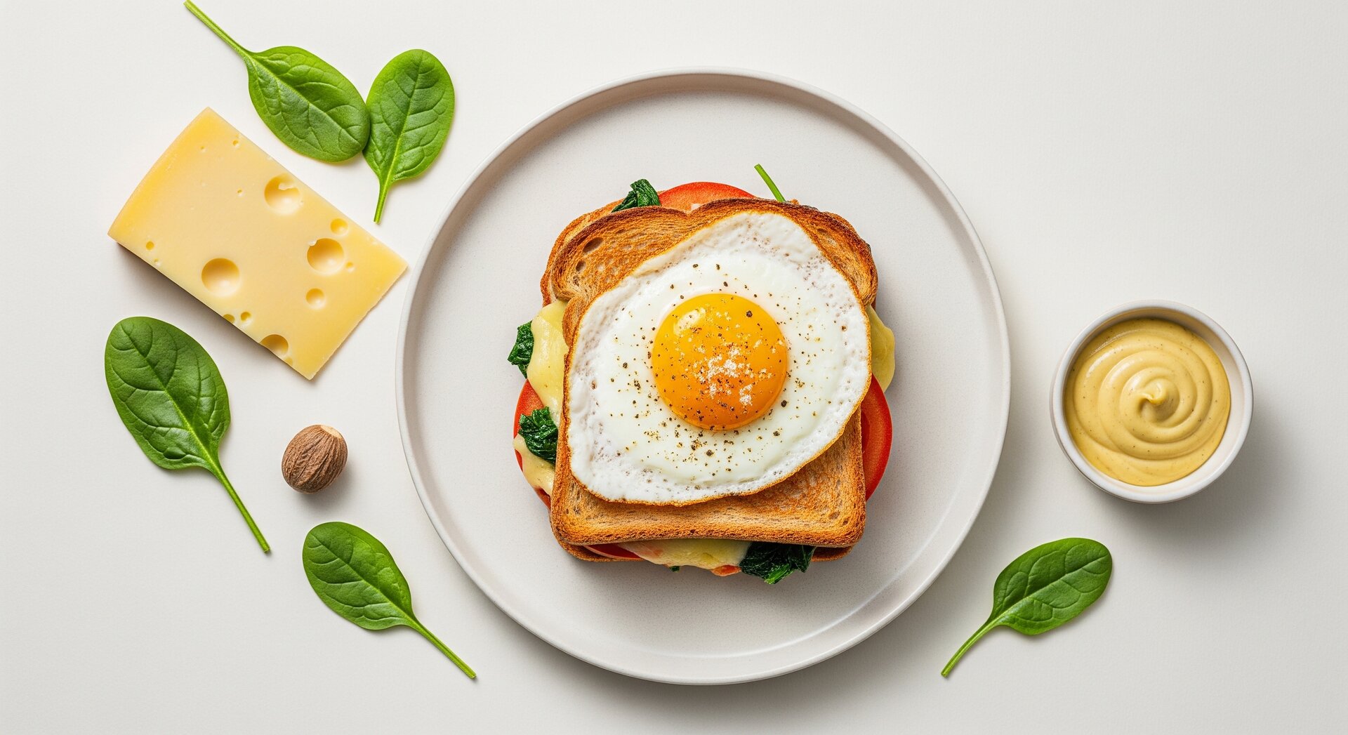 Belgische Volkoren Croque met Ei en Groenten