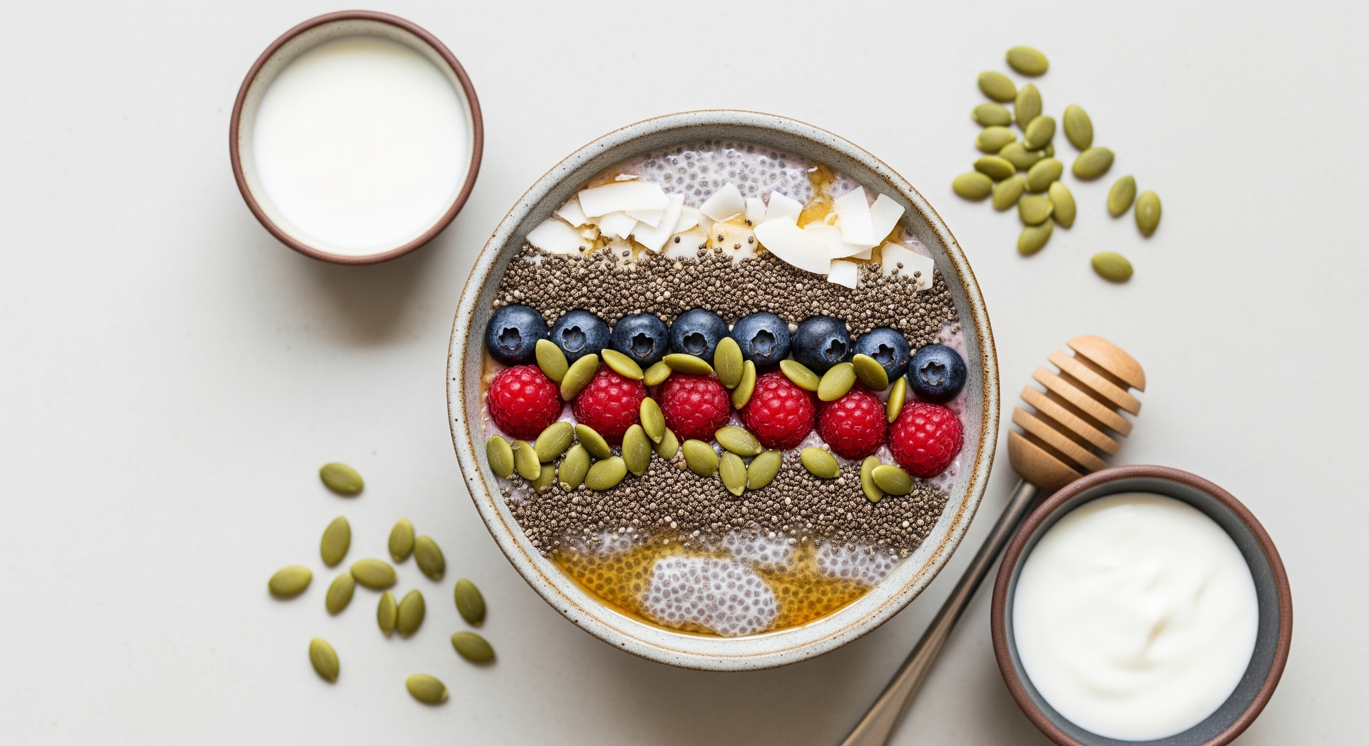 Bessen-Kokos Chia Parfait (Paleo)