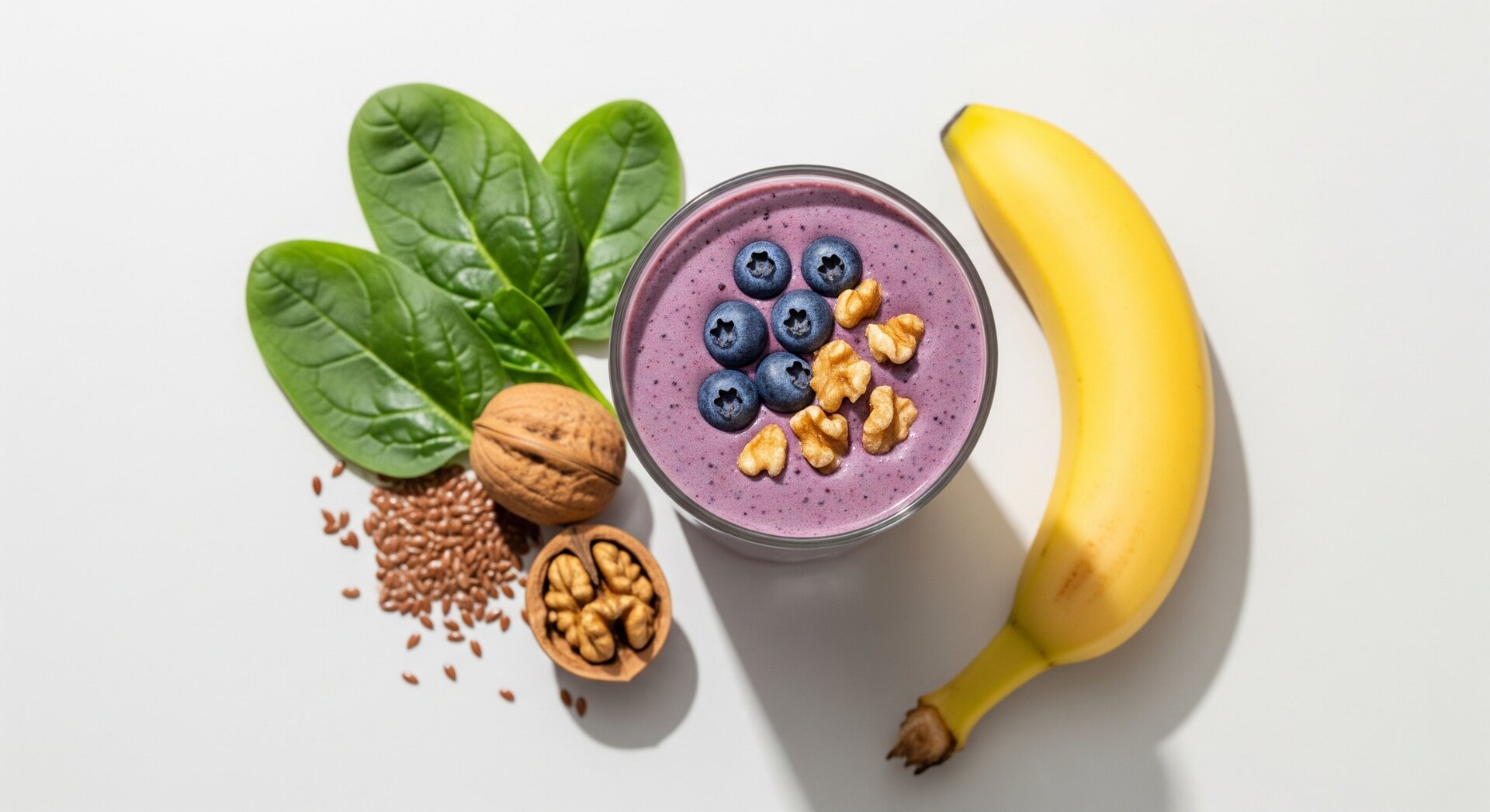 Blauwe Bessen-Walnoot Smoothie