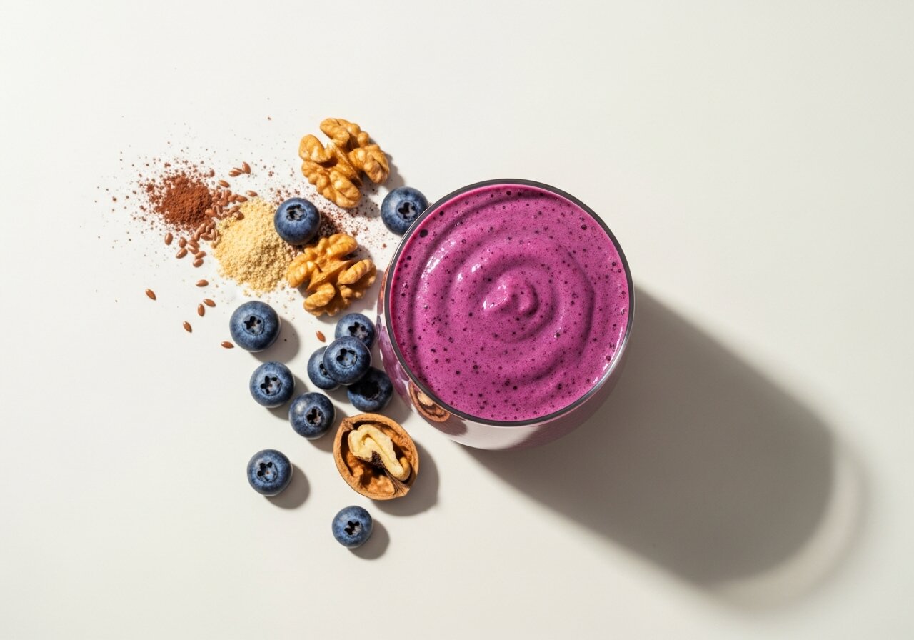 Blauwe Bessen-Walnoot Smoothie