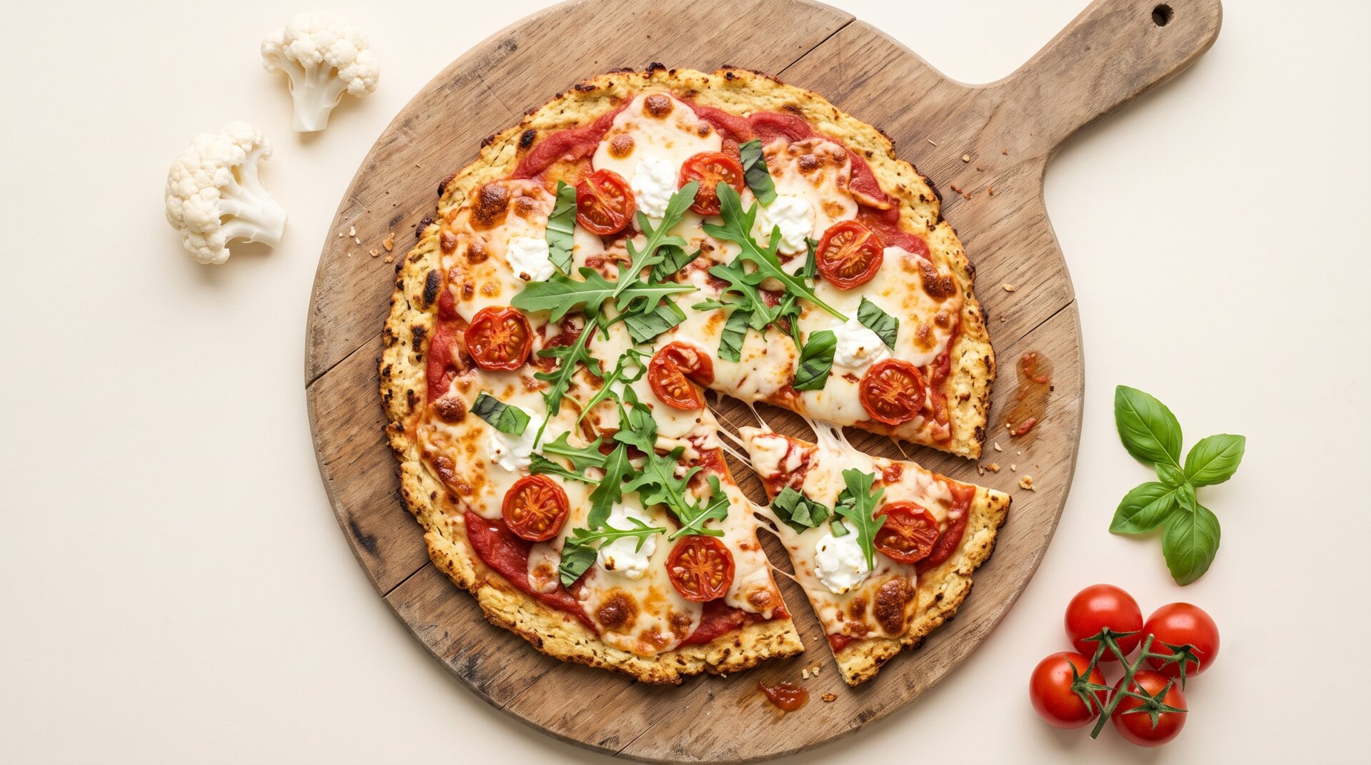 Knapperige Bloemkoolpizza