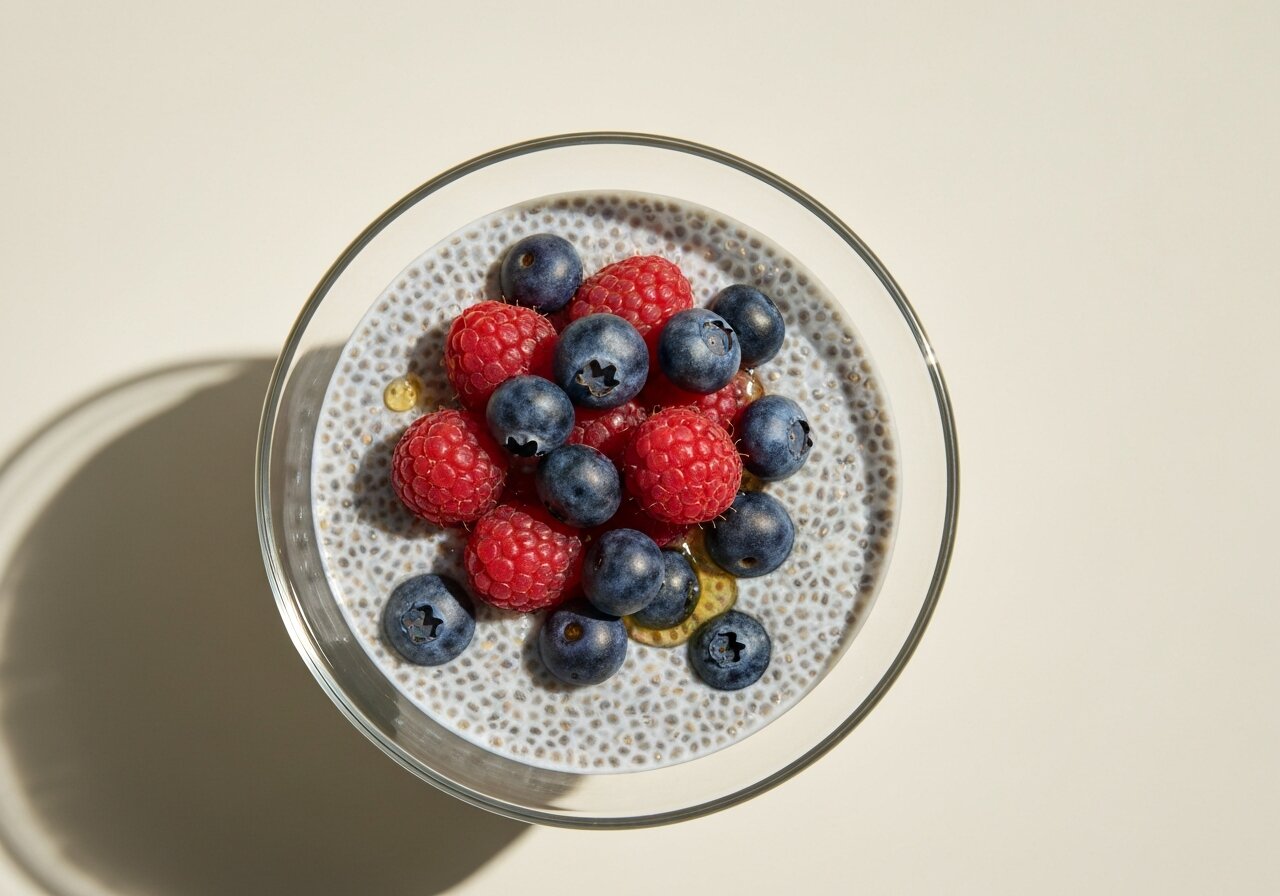 Chia Pudding met Bessen
