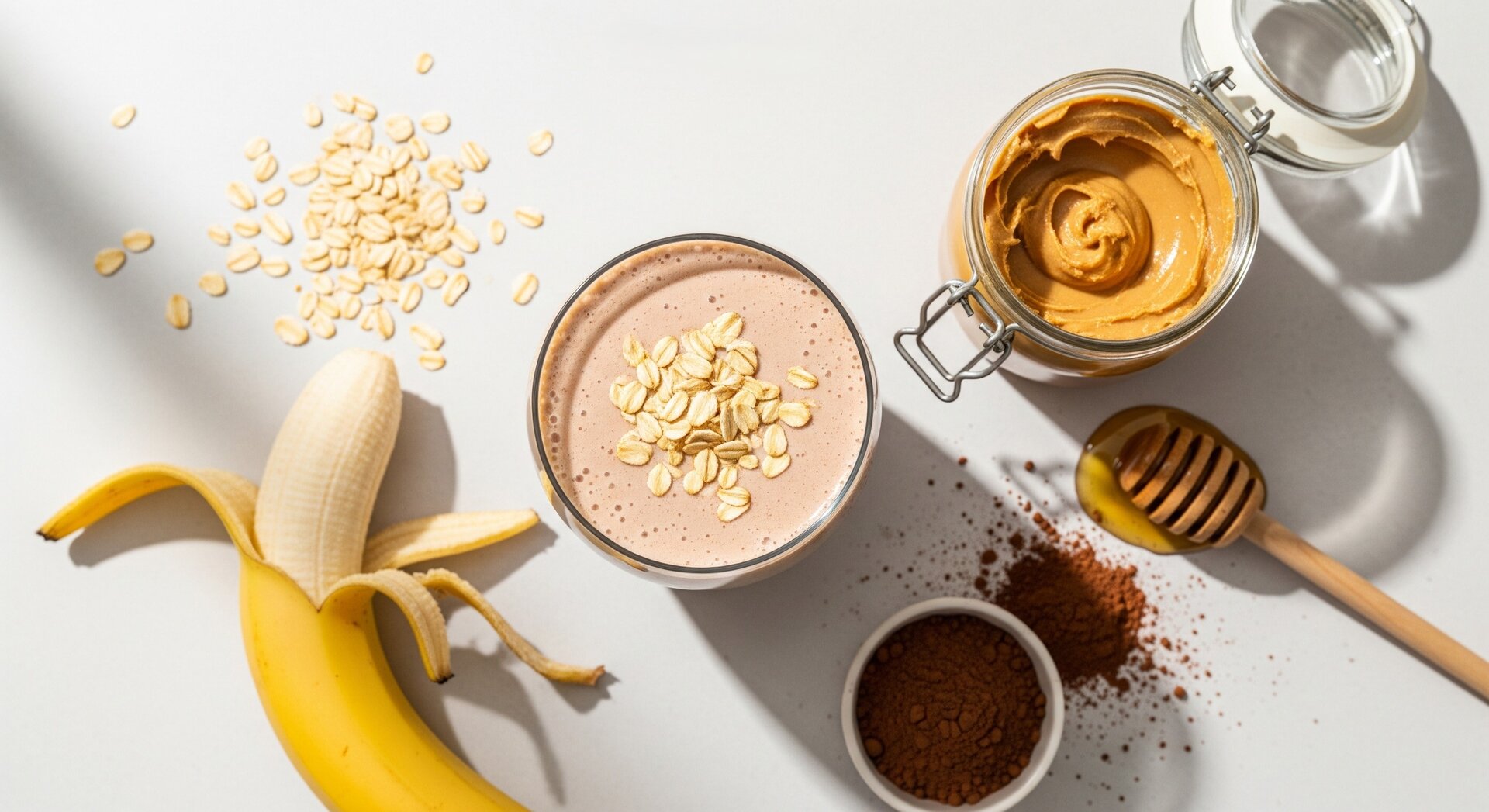 Chocolade-Pindakaas Proteïne Shake