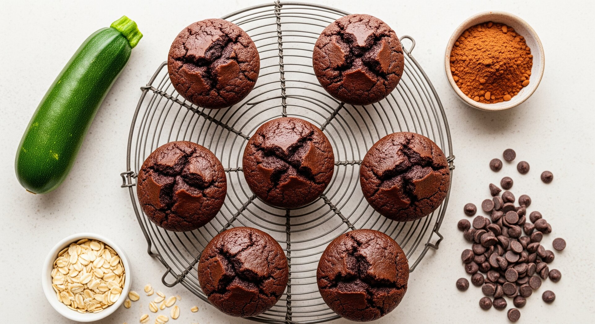 Courgette Chocolade Muffins