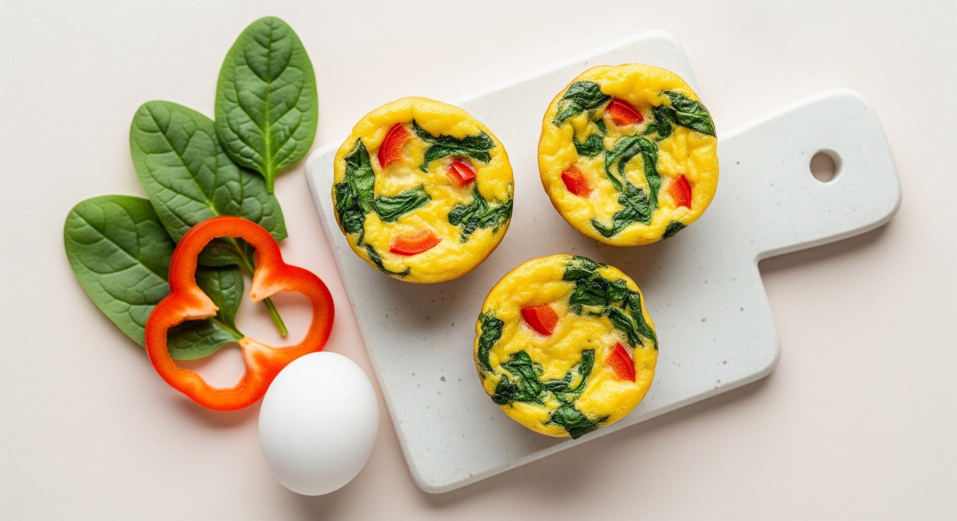 Ei-Muffins met Spinazie en Paprika