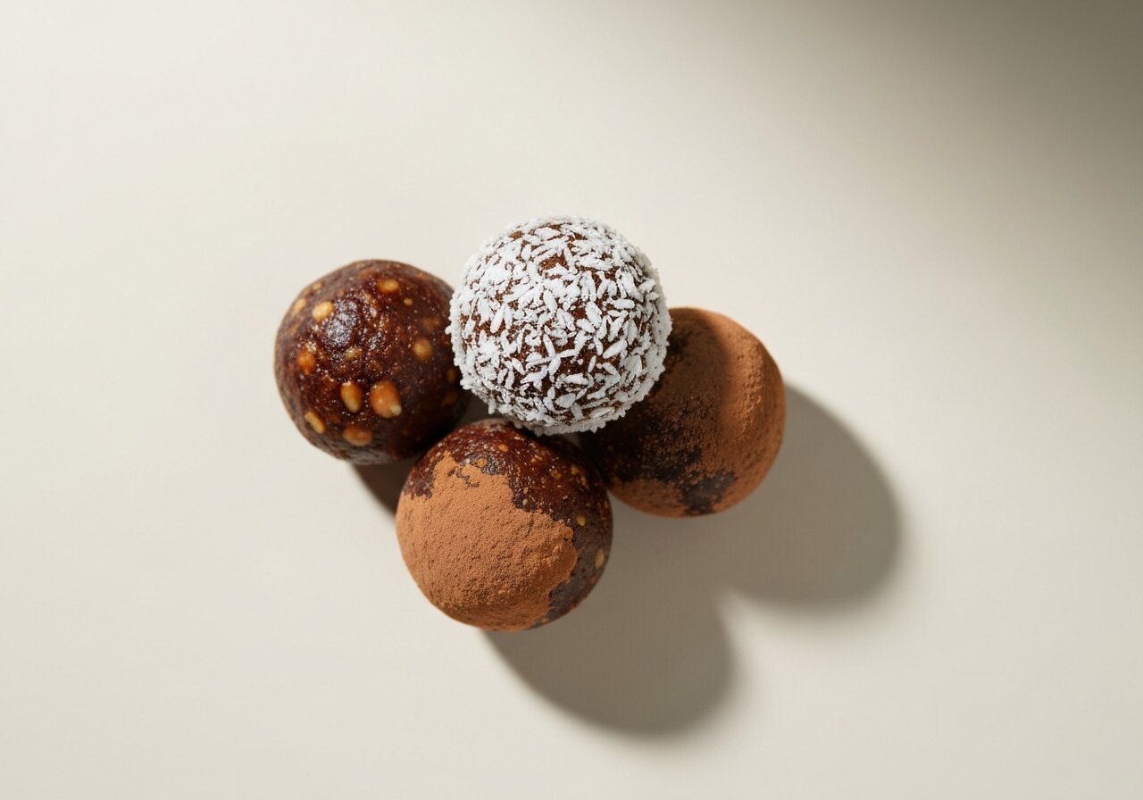 Dadel-Cacao Balletjes met Amandelen