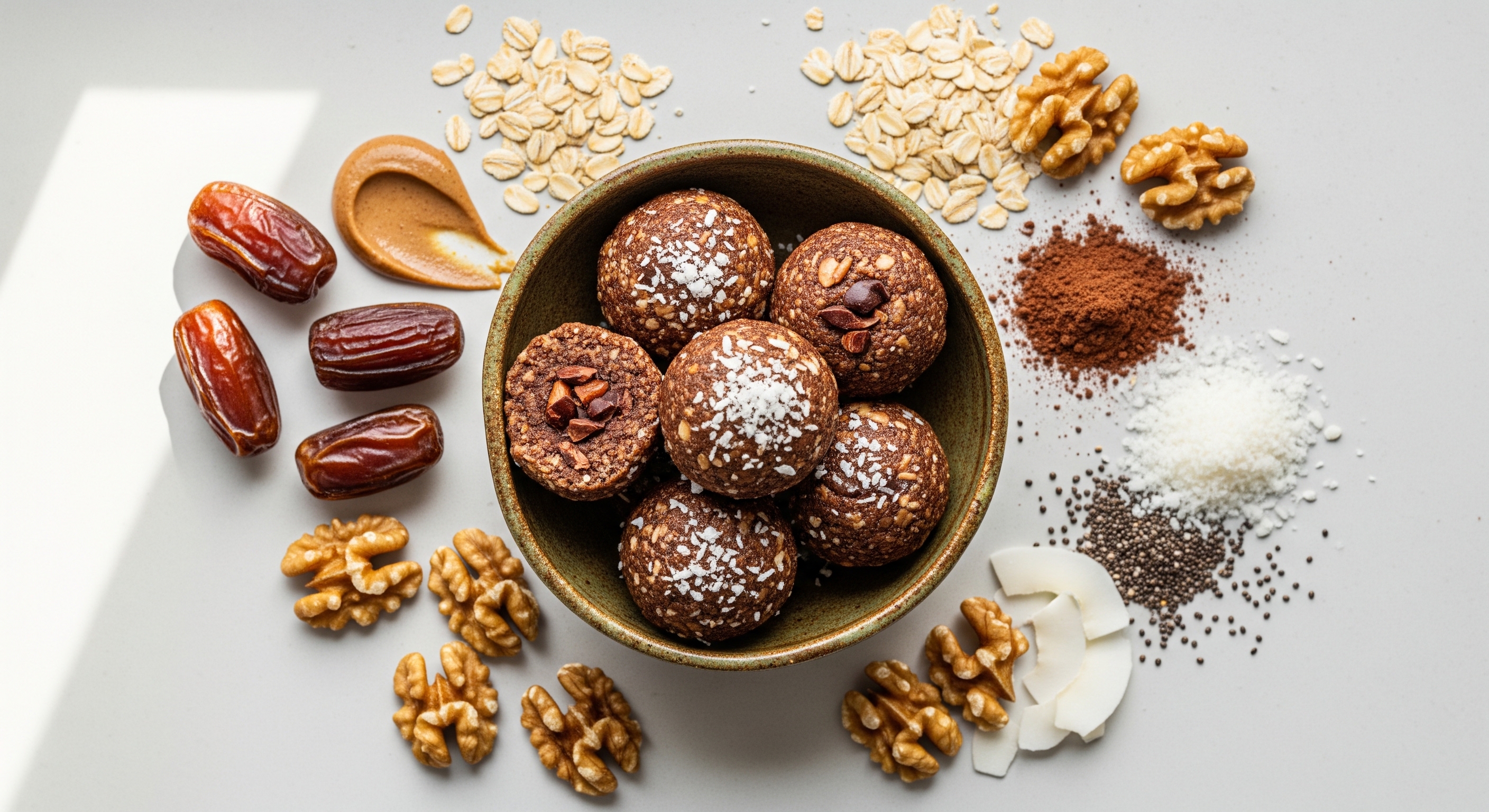 Dadel-Cacao Balletjes met Kokos