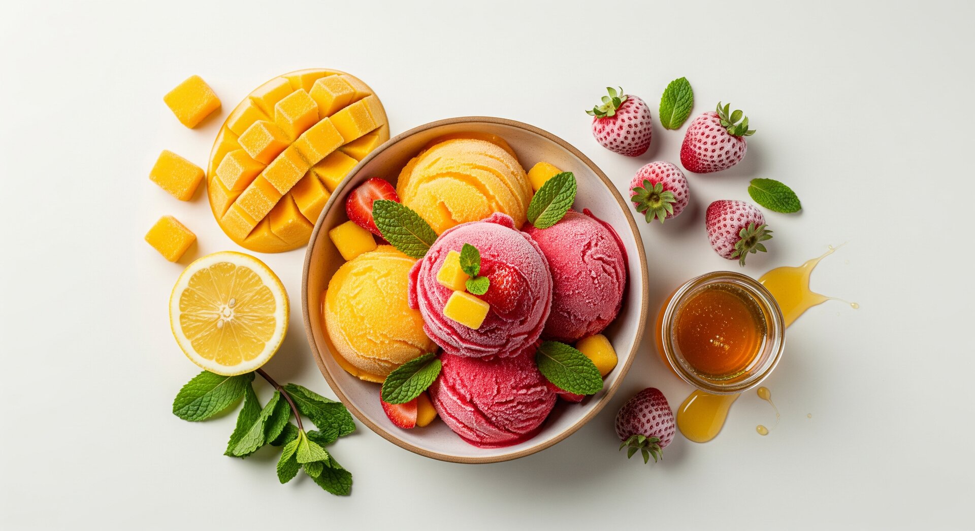 Fruit Sorbet Mango Aardbei