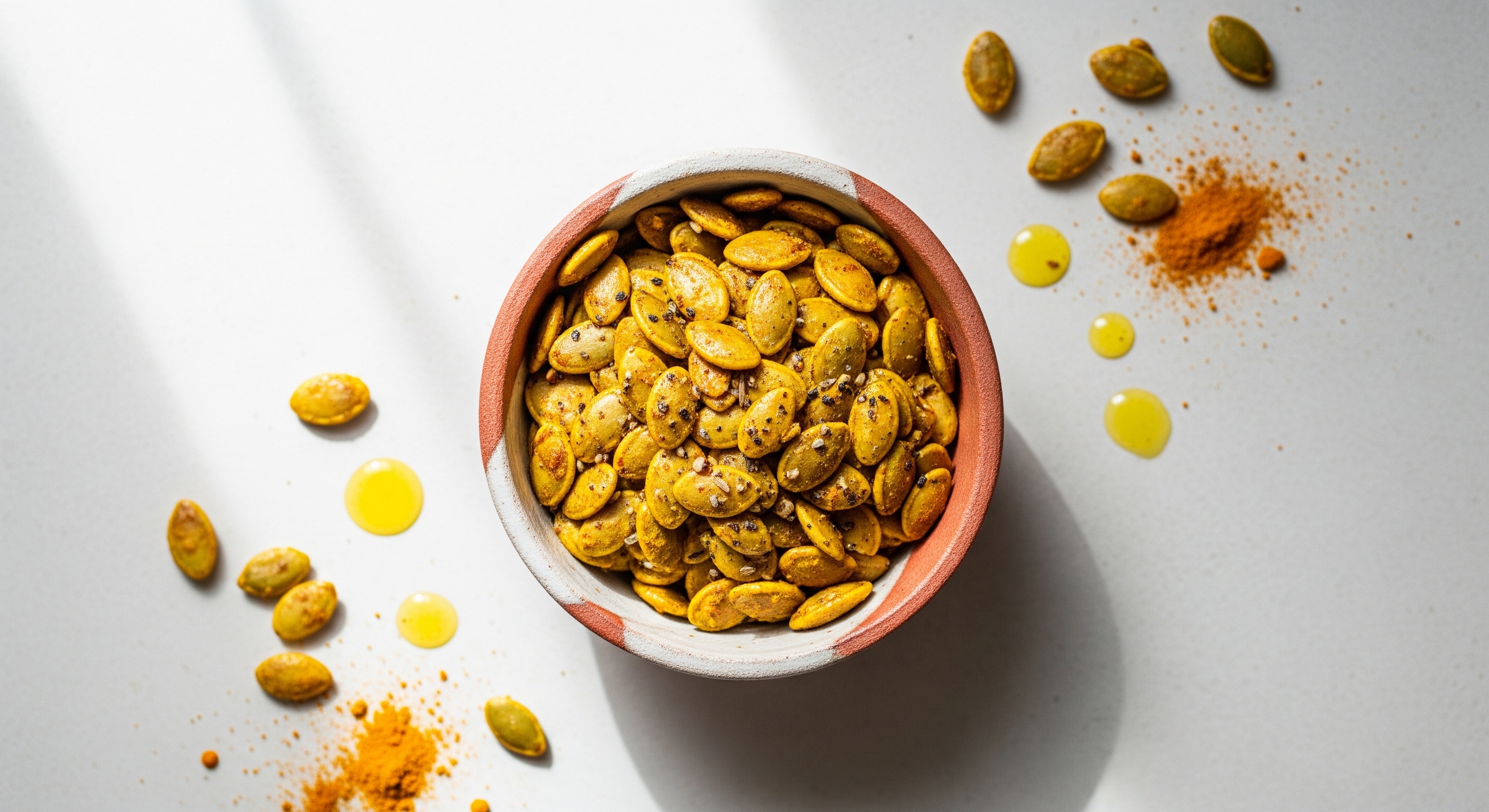 Geroosterde Pompoenpitten met Kurkuma