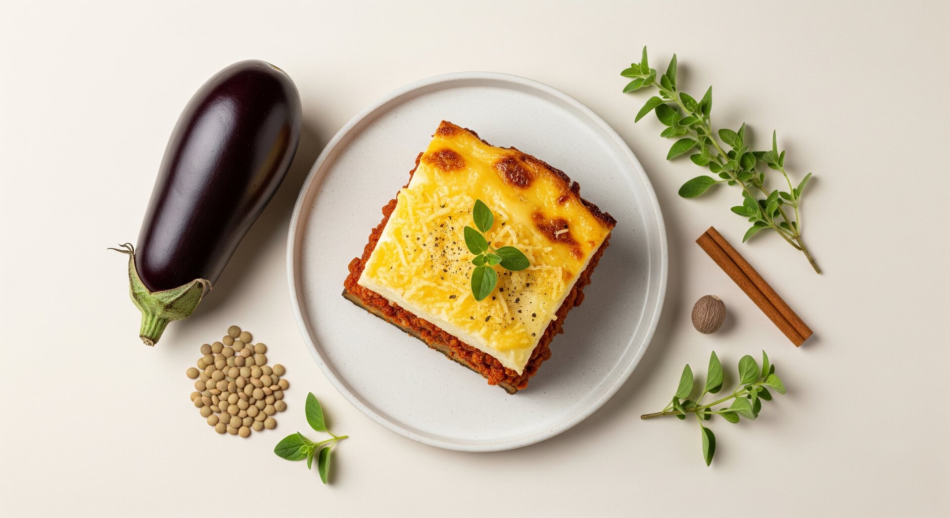 Grieks-Cypriotische Moussaka met Linzen
