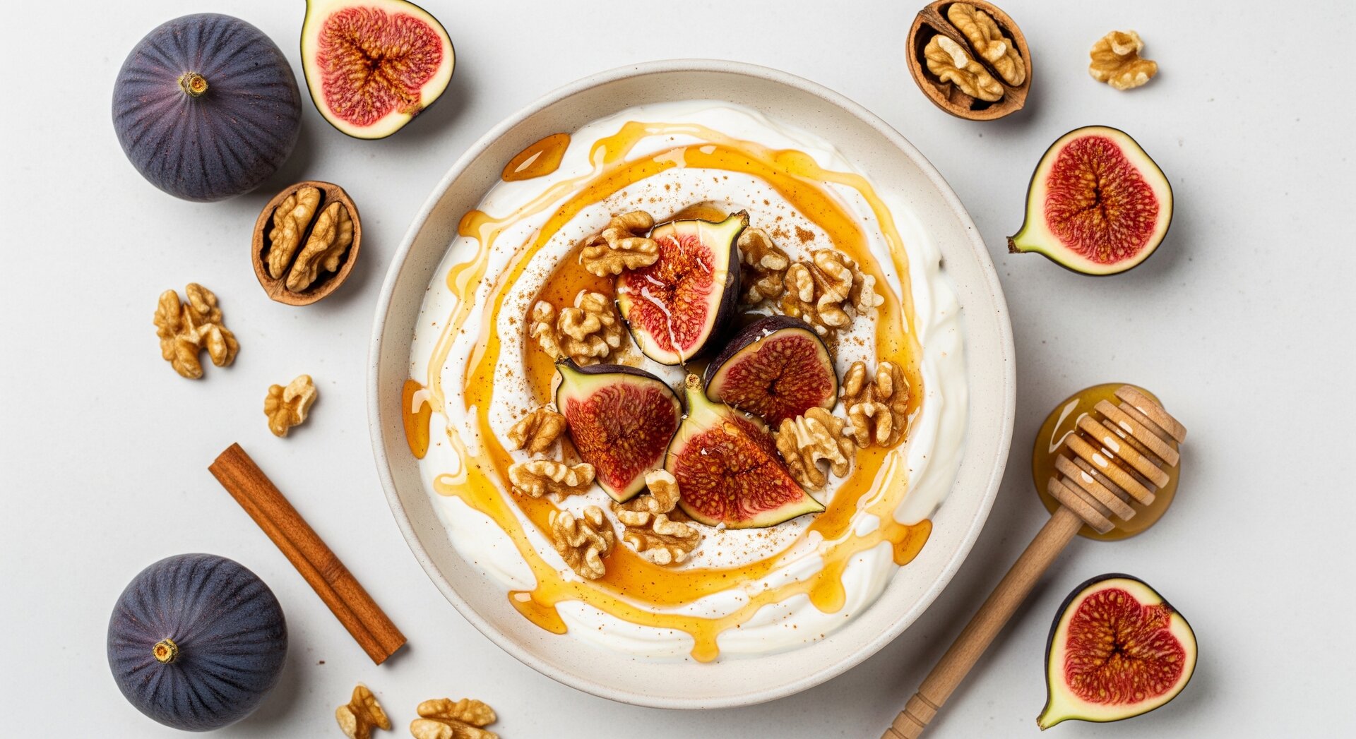 Griekse Yoghurt met Walnoten, Honing en Vijgen