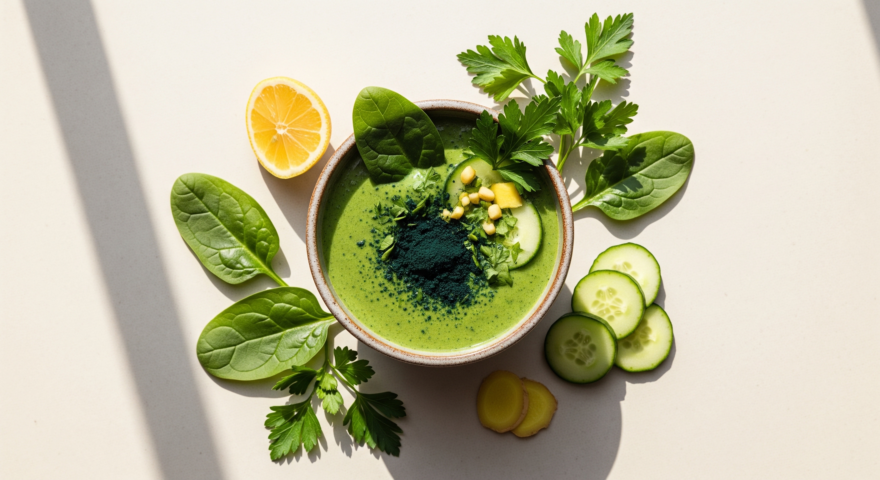 Frisse Groene Smoothie met Appel, Peterselie en Spirulina