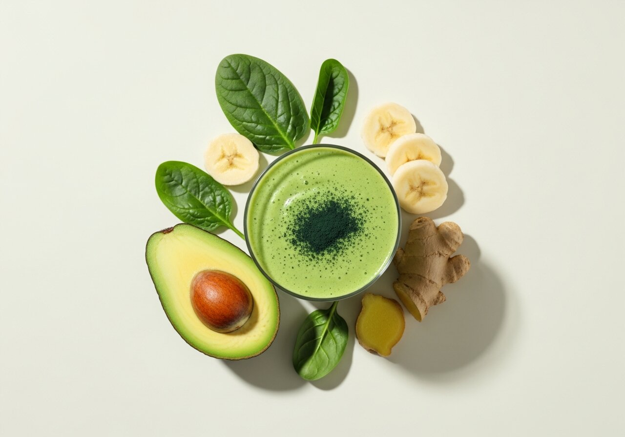 Groene Spinazie-Avocado Smoothie