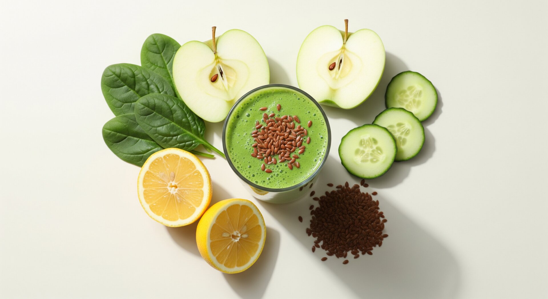 Groene Spinazie-Lijnzaad Smoothie
