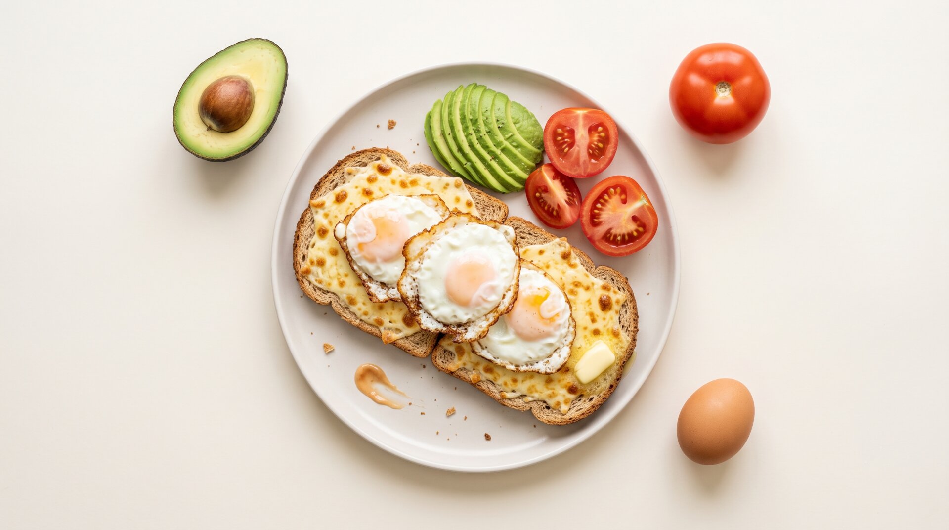 Grote Nederlandse Uitsmijter met Avocado