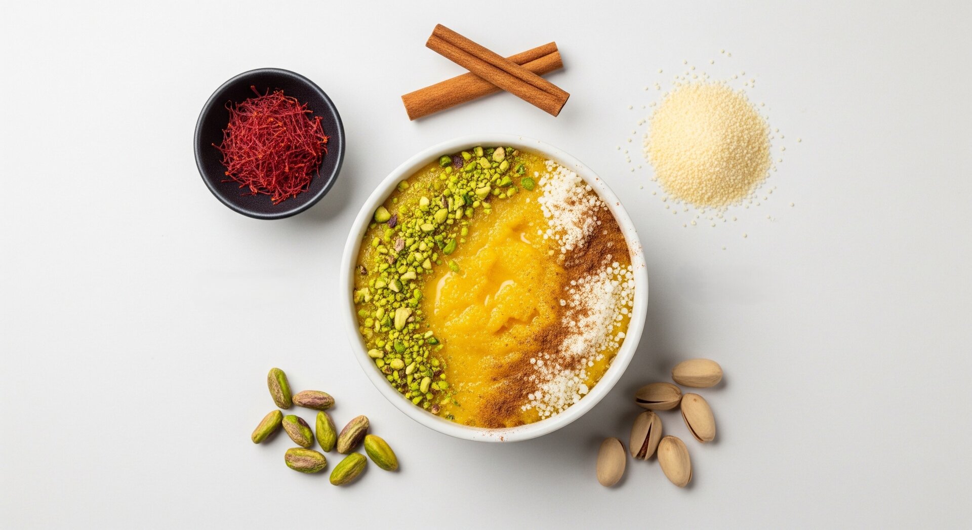 Halwa - Griesmeel Pudding met Saffraan