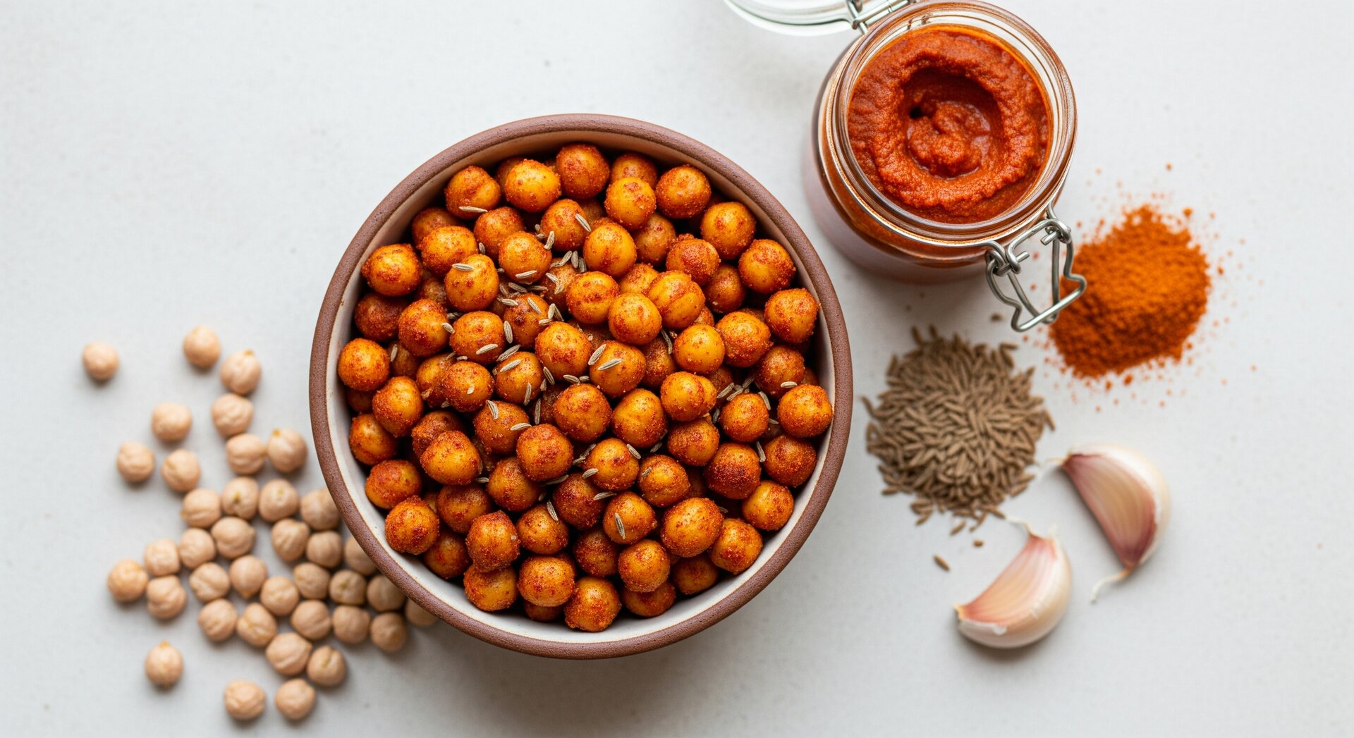 Krokante Harissa Kikkererwten
