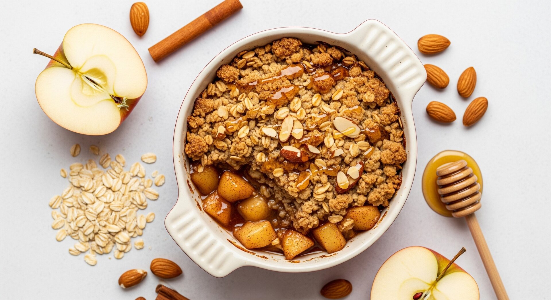 Havermout-Appel Crumble met Amandelen