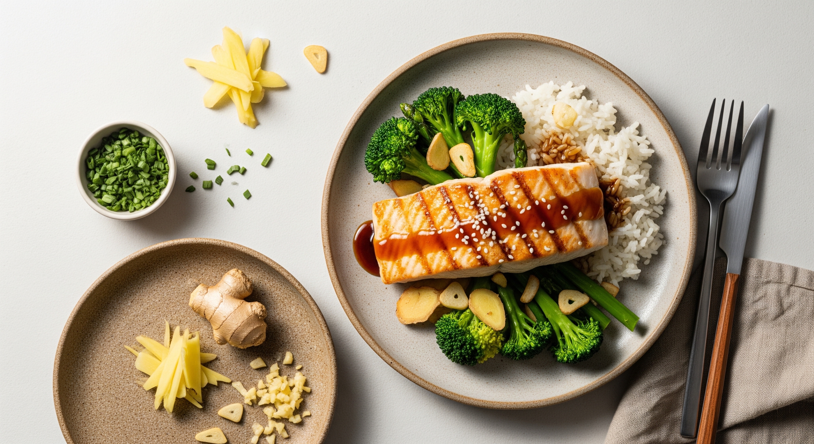 Heilbot Teriyaki Bowl met Groenten
