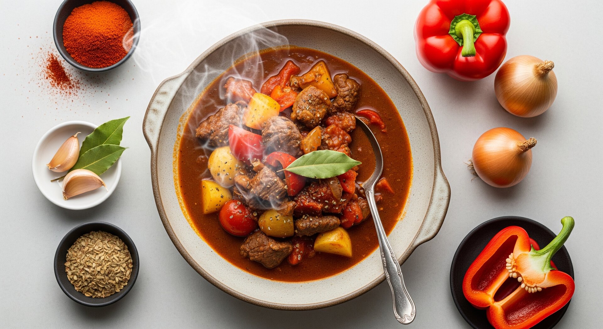 Hongaarse Goulash met Rundvlees en Paprika
