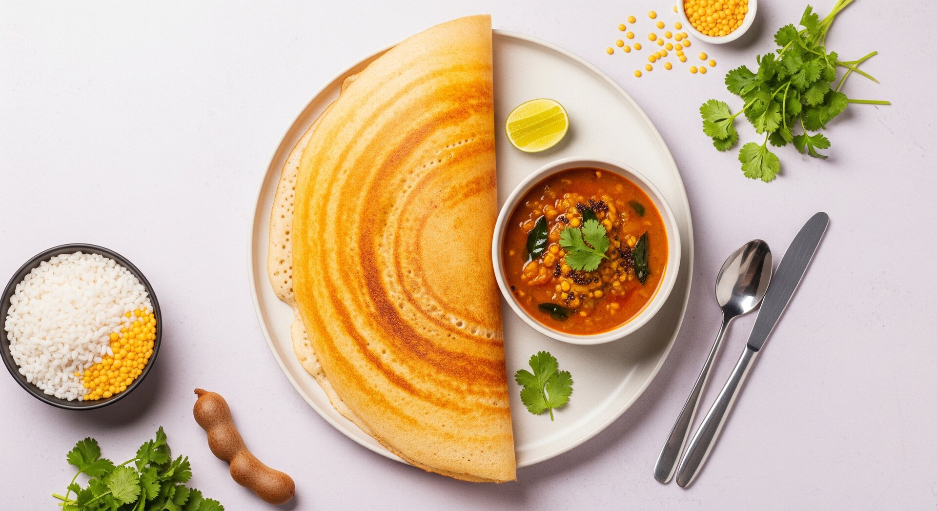 Indiase Dosa met Sambar