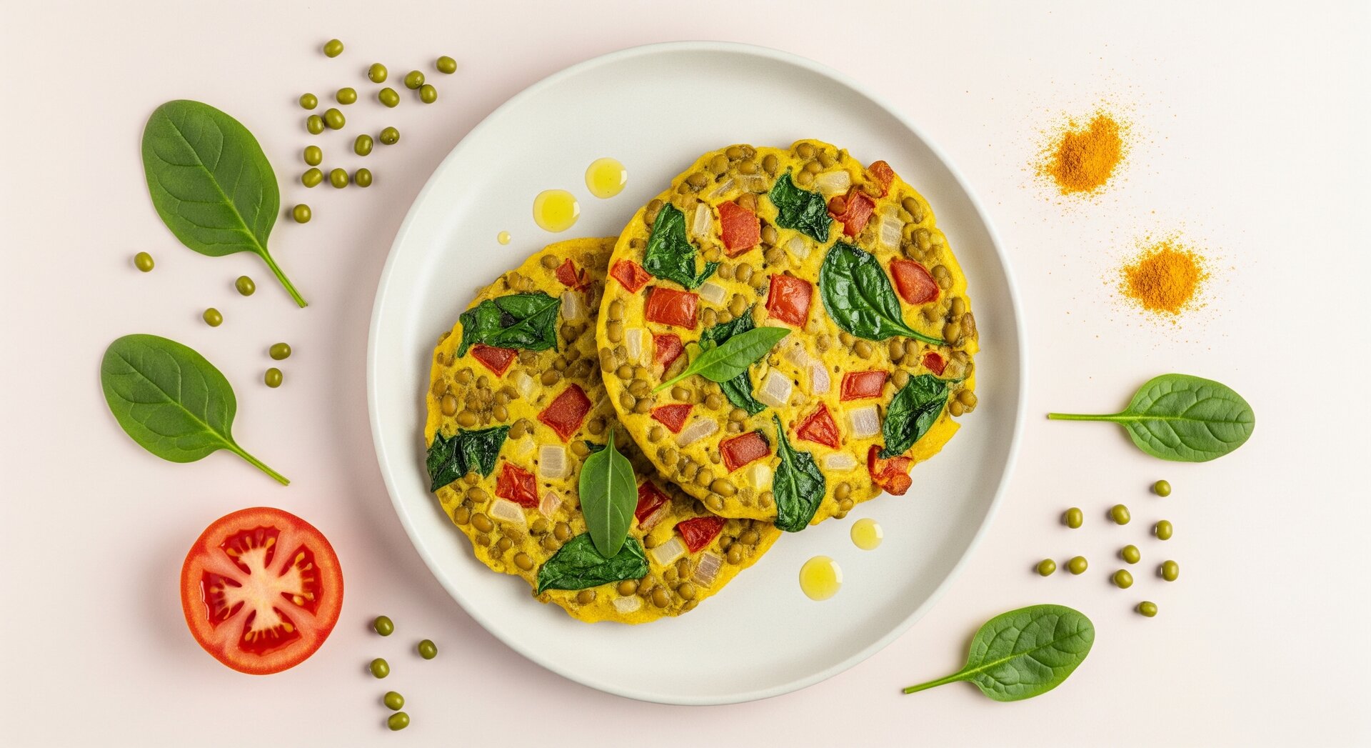Indiase Moong Dal Chilla met Groenten