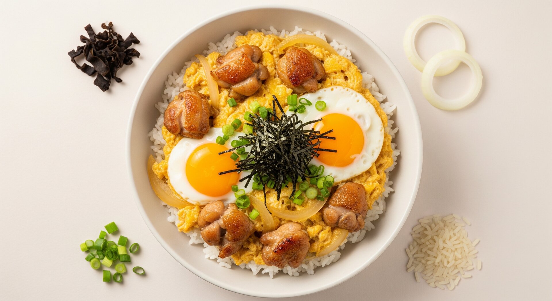 Japanse Oyakodon - Kip en Ei over Rijst