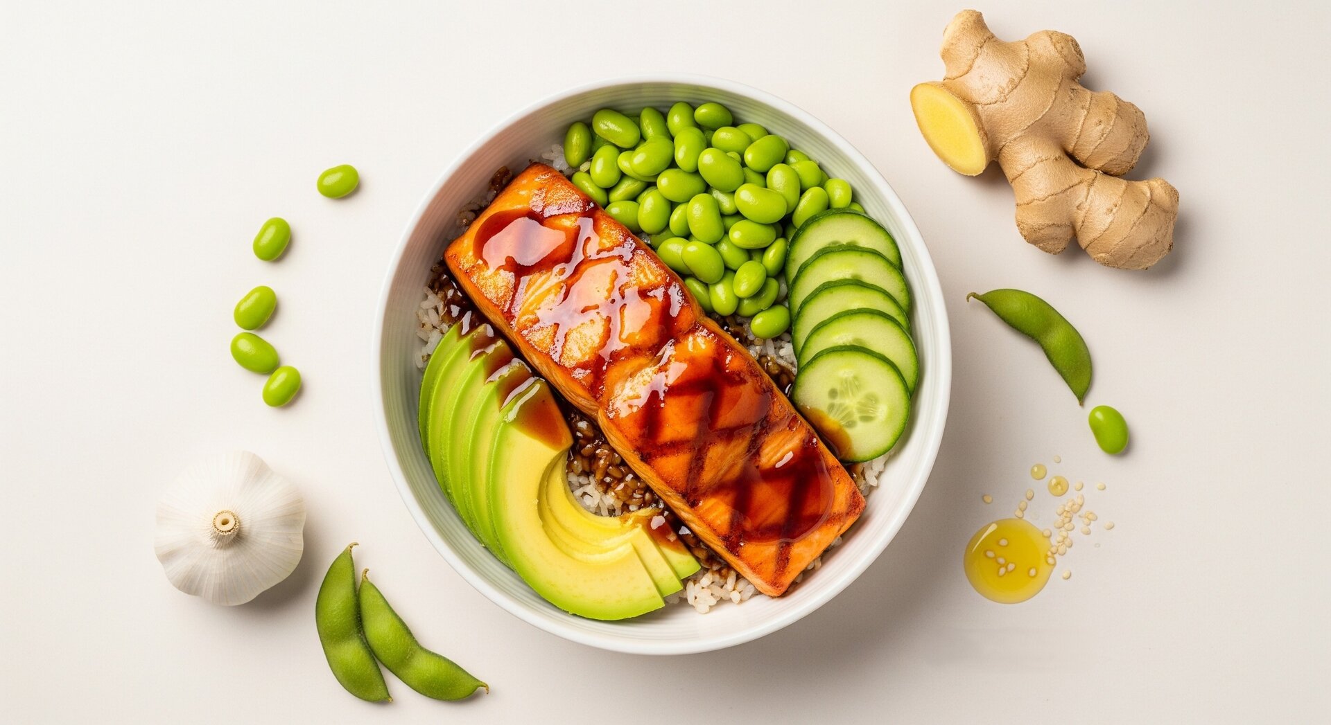 Japanse Teriyaki Zalm Donburi met Avocado