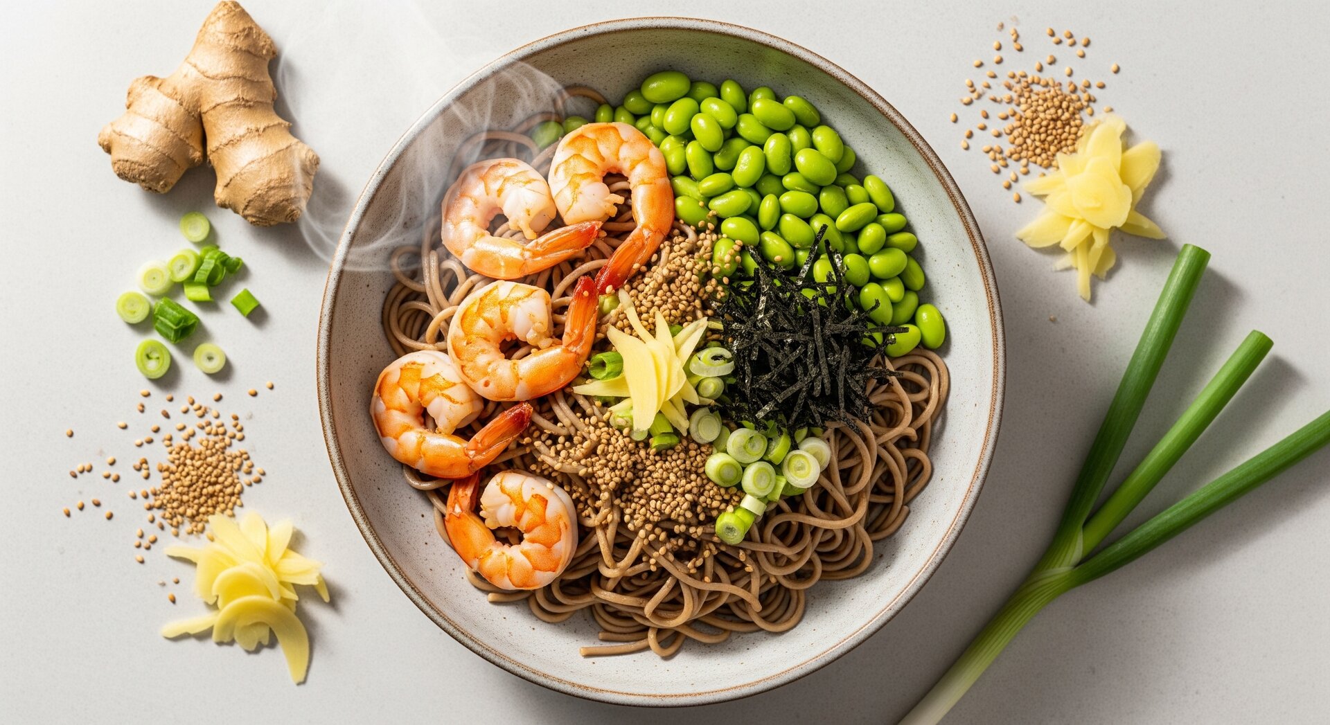 Japanse Teriyaki Zalmbowl met Edamame en Sesamrijst