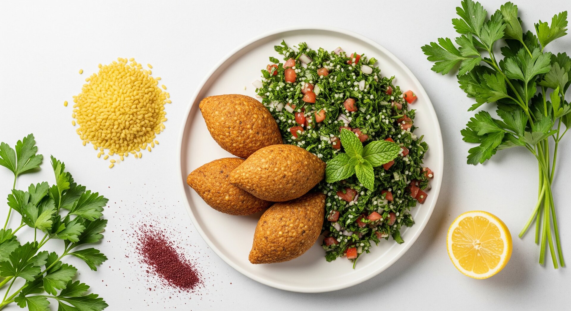Kalkoen Kibbeh met Bulgur Tabbouleh