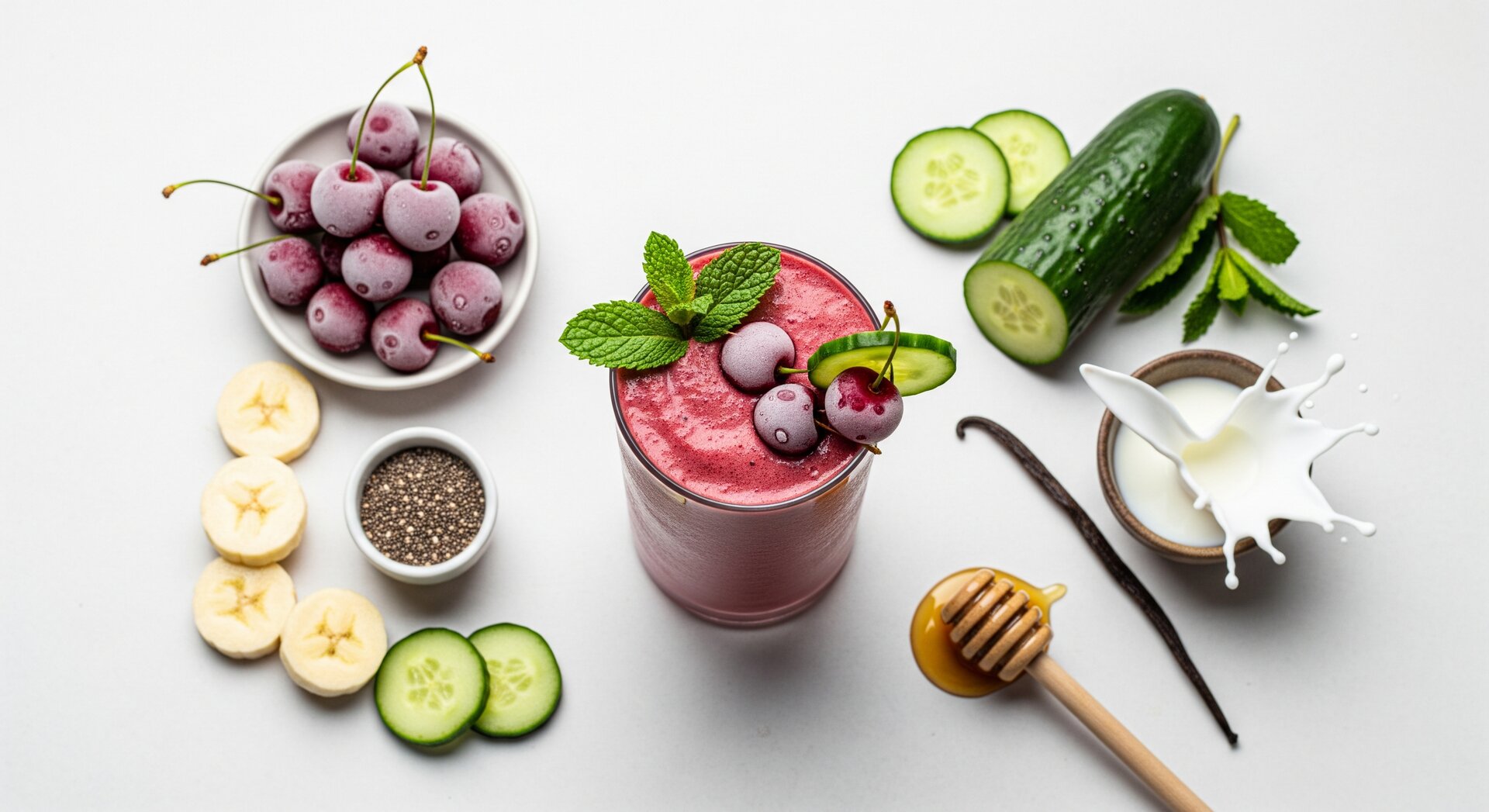 Kersen-Komkommer Smoothie