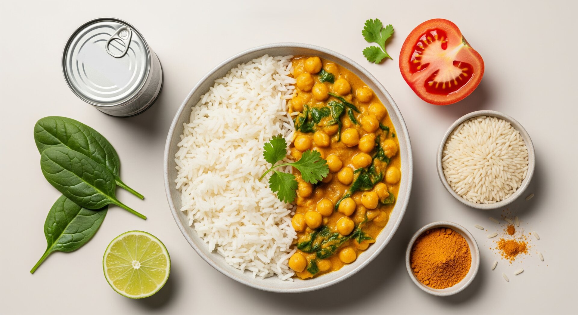 Kikkererwten Curry met Rijst
