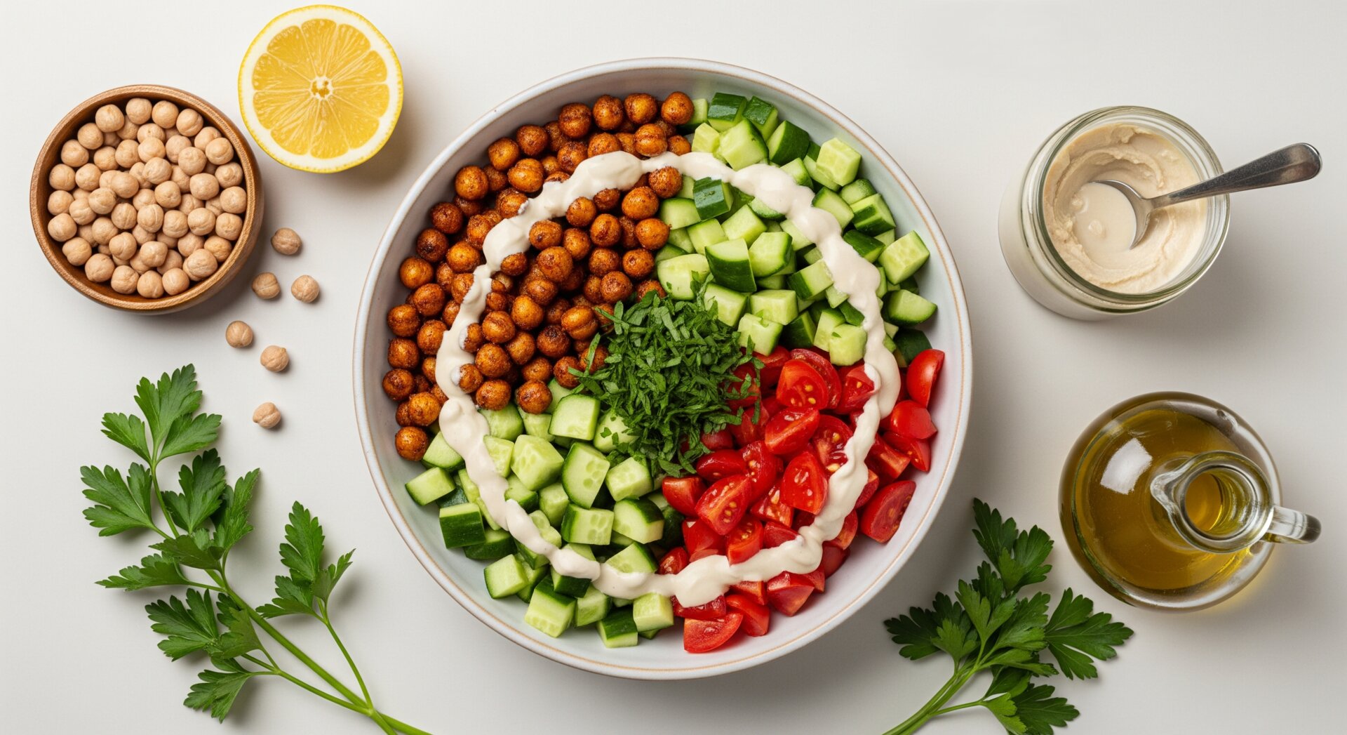 Kikkererwten Tahini Bowl