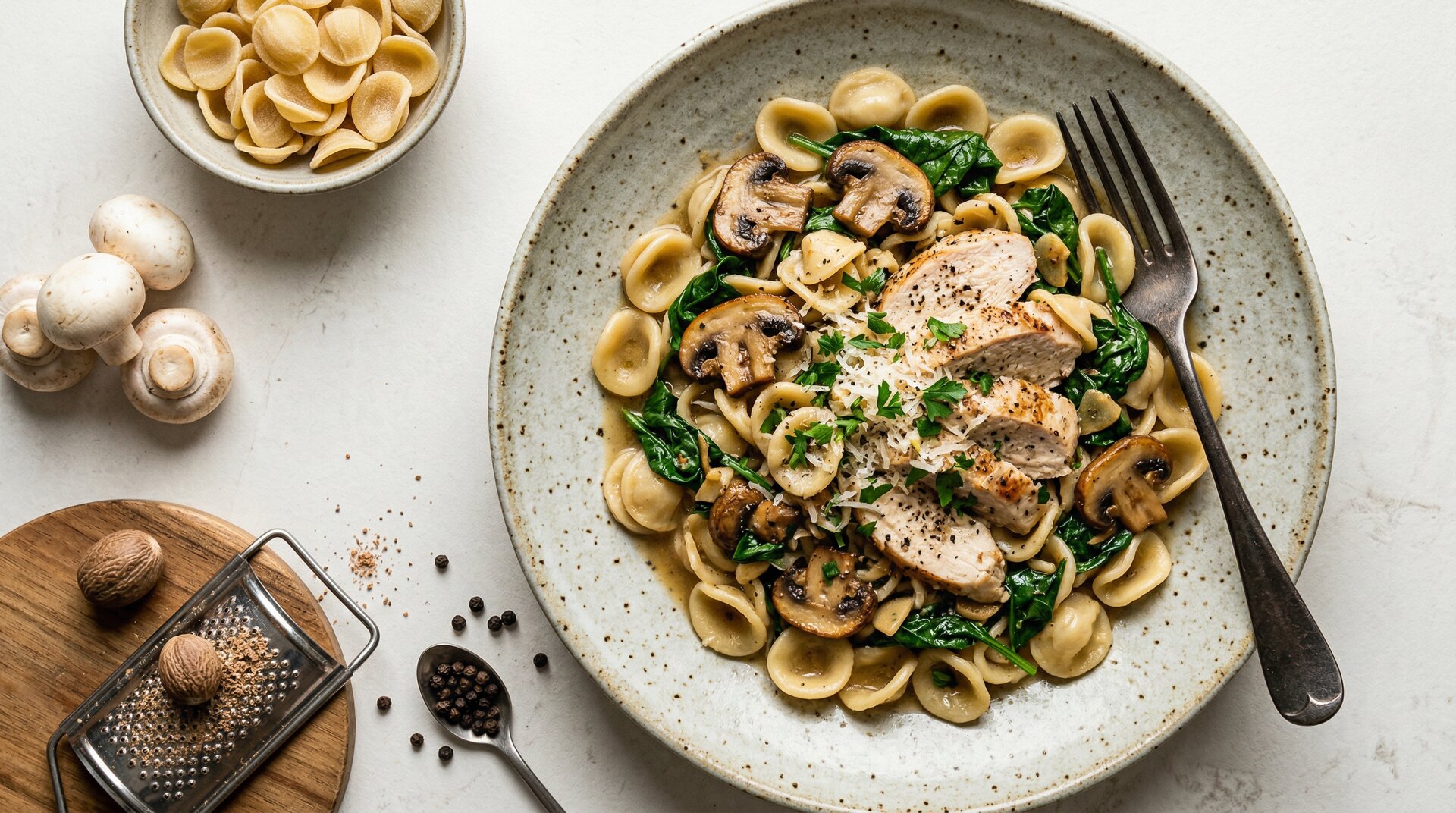 Kipfilet-Champignon Pasta