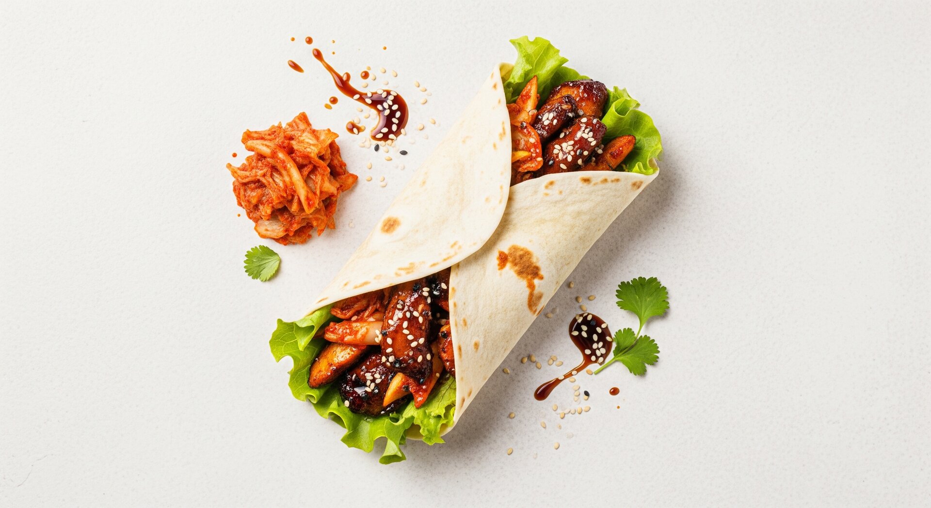 Koreaanse Bulgogi Kip Wrap met Kimchi