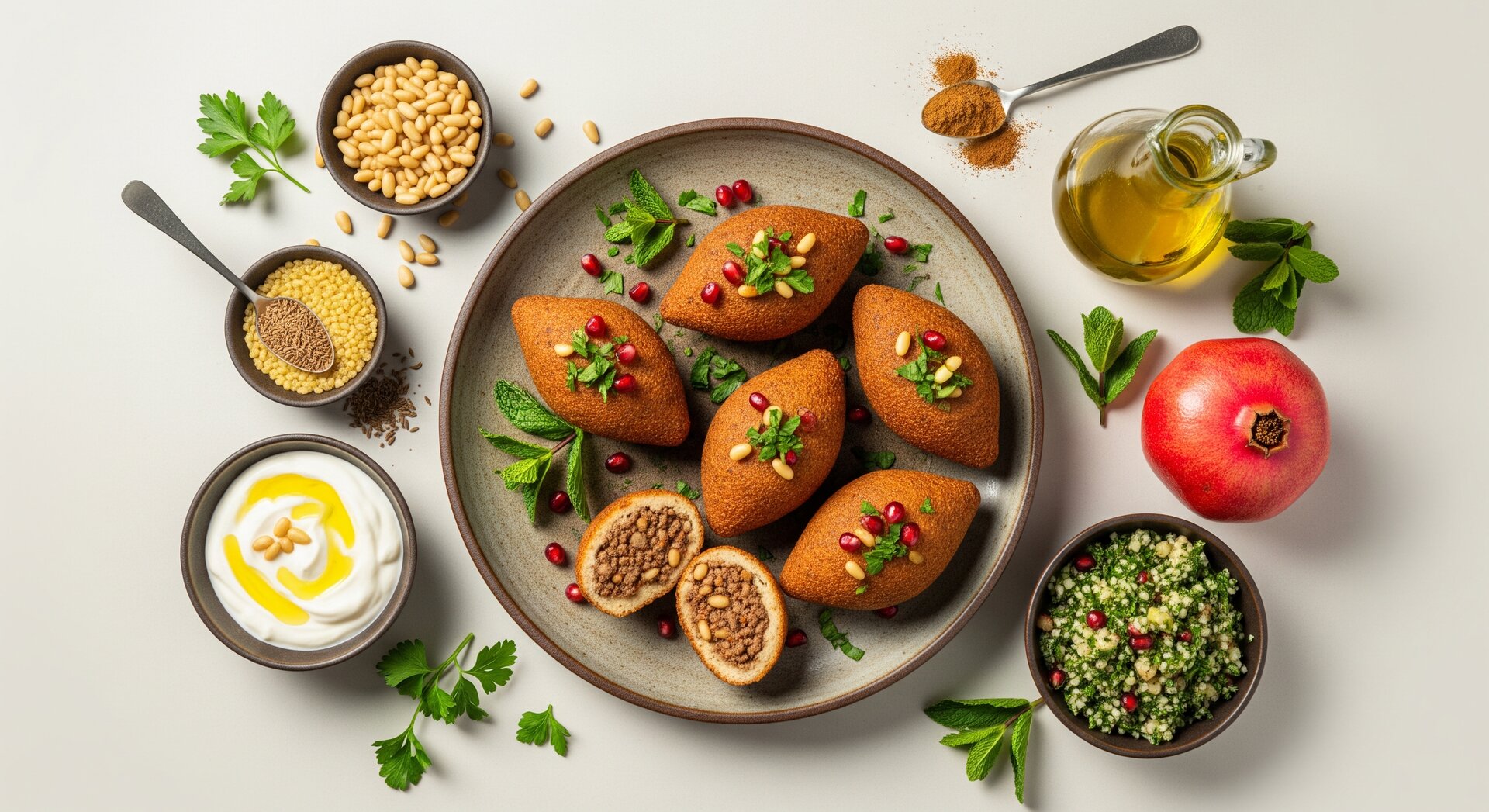Libanese Kibbeh met Pijnboompitten