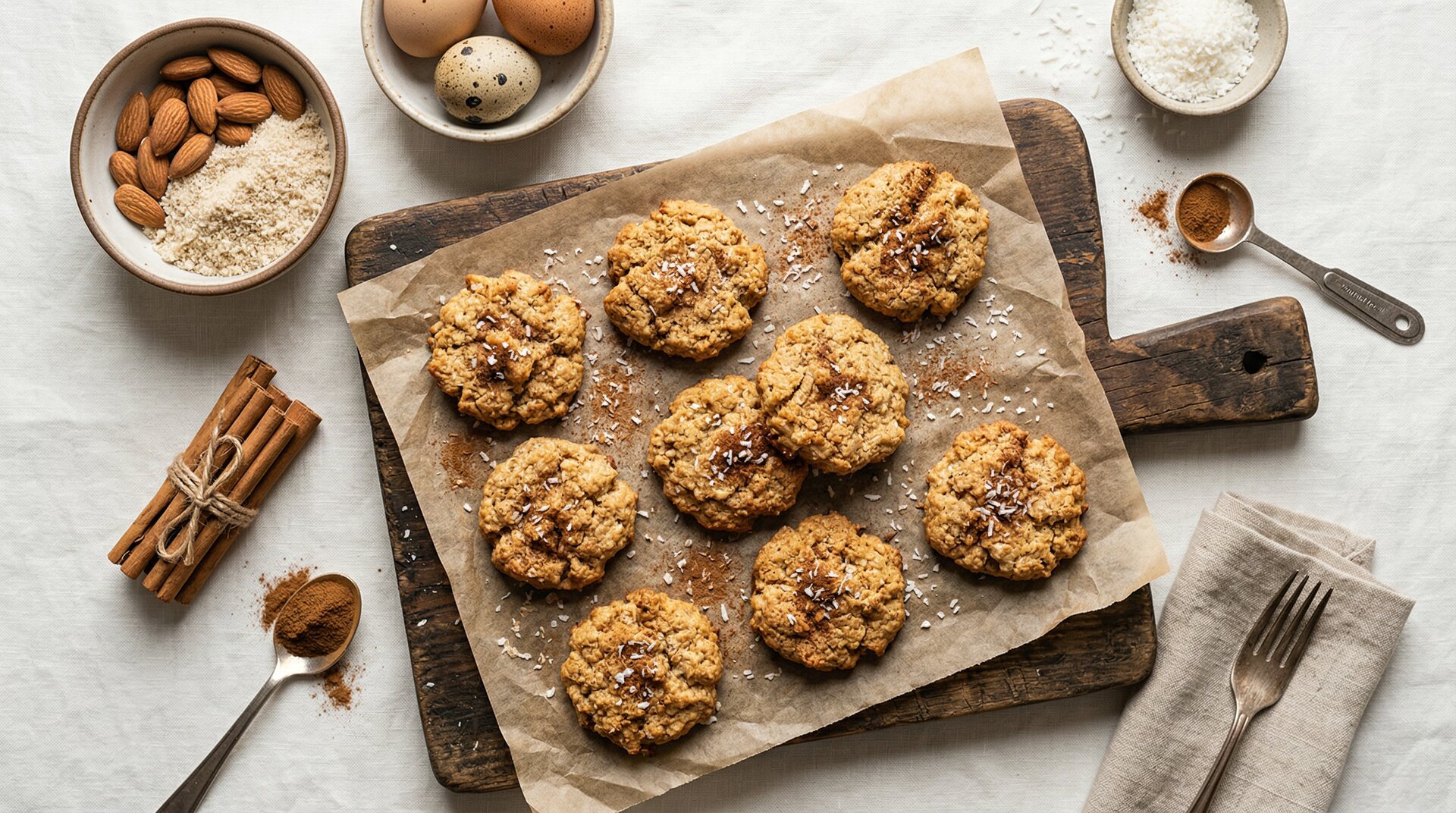 Amandel-Kaneelkoekjes met Kokos