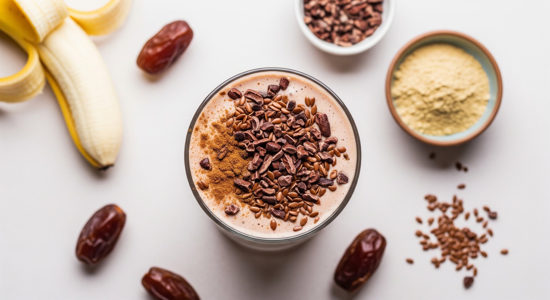 Maca Chocolade Smoothie met Lijnzaad