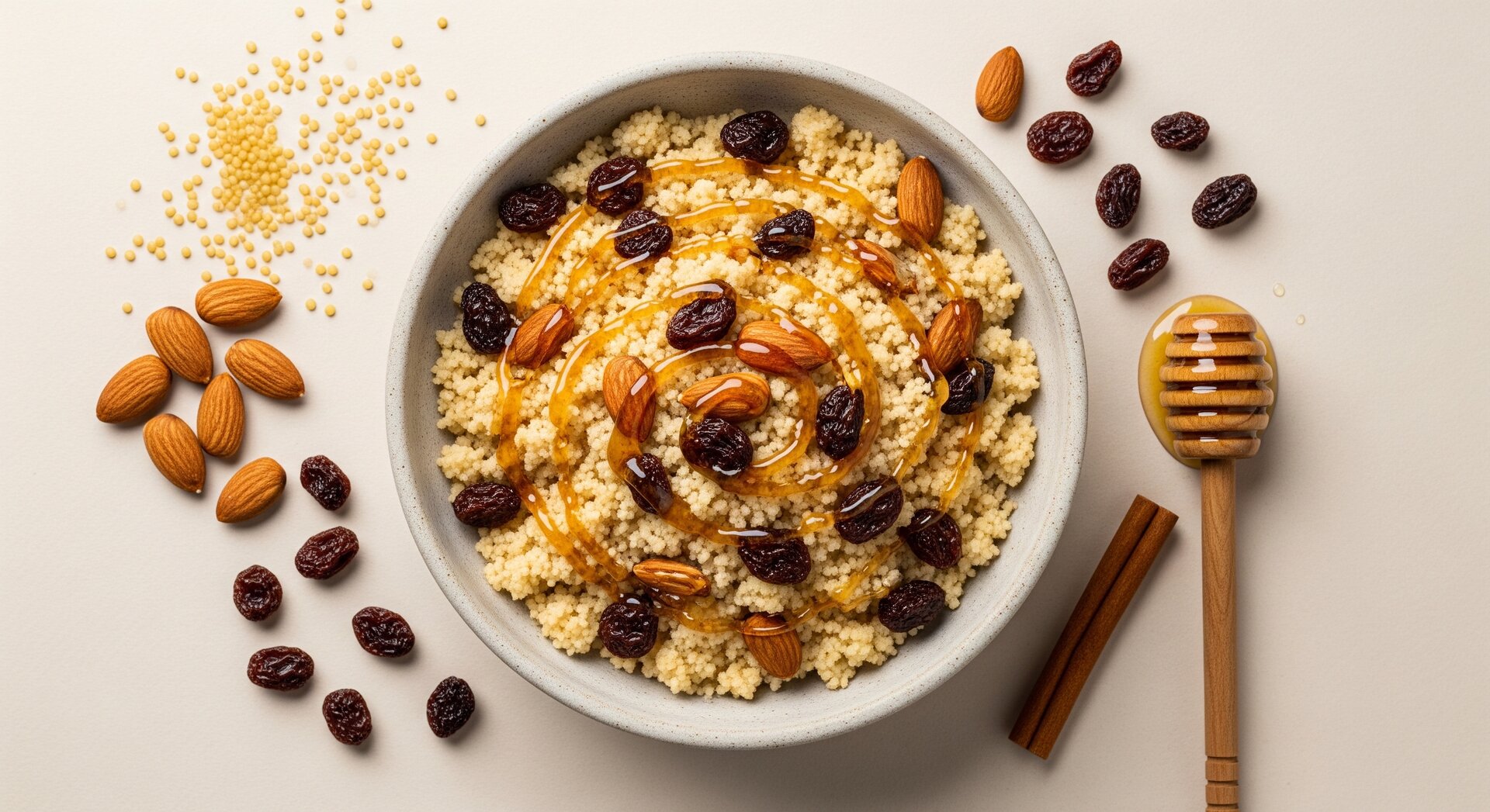 Marokkaanse Couscous met Rozijnen en Amandelen