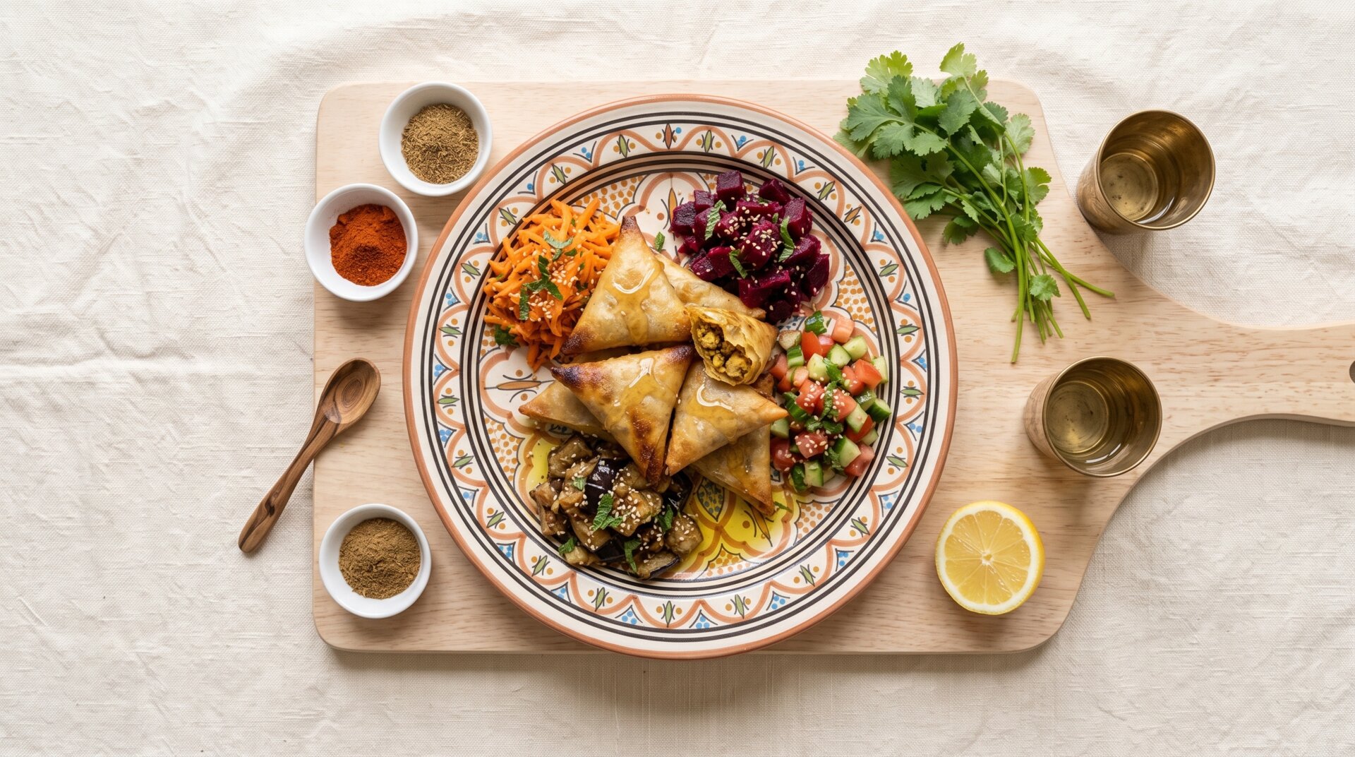 Marokkaanse Mezze Schotel met Briwat