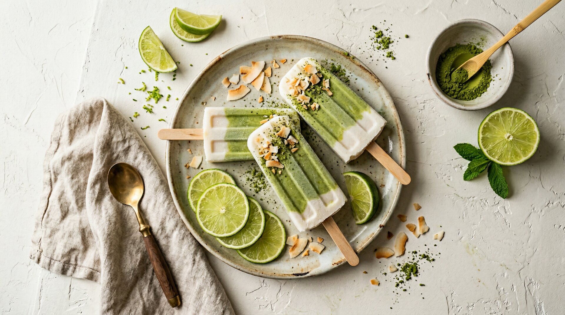 Matcha-Kokos IJsjes (Keto)