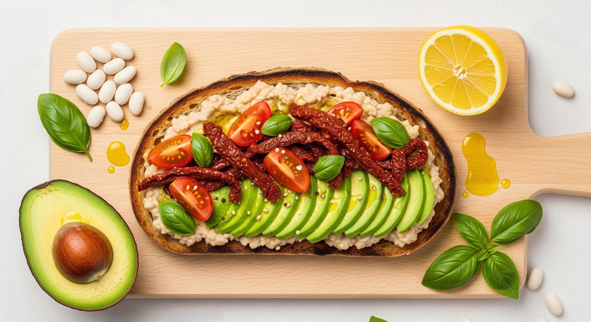 Mediterrane Avocado Toast met Witte Bonen